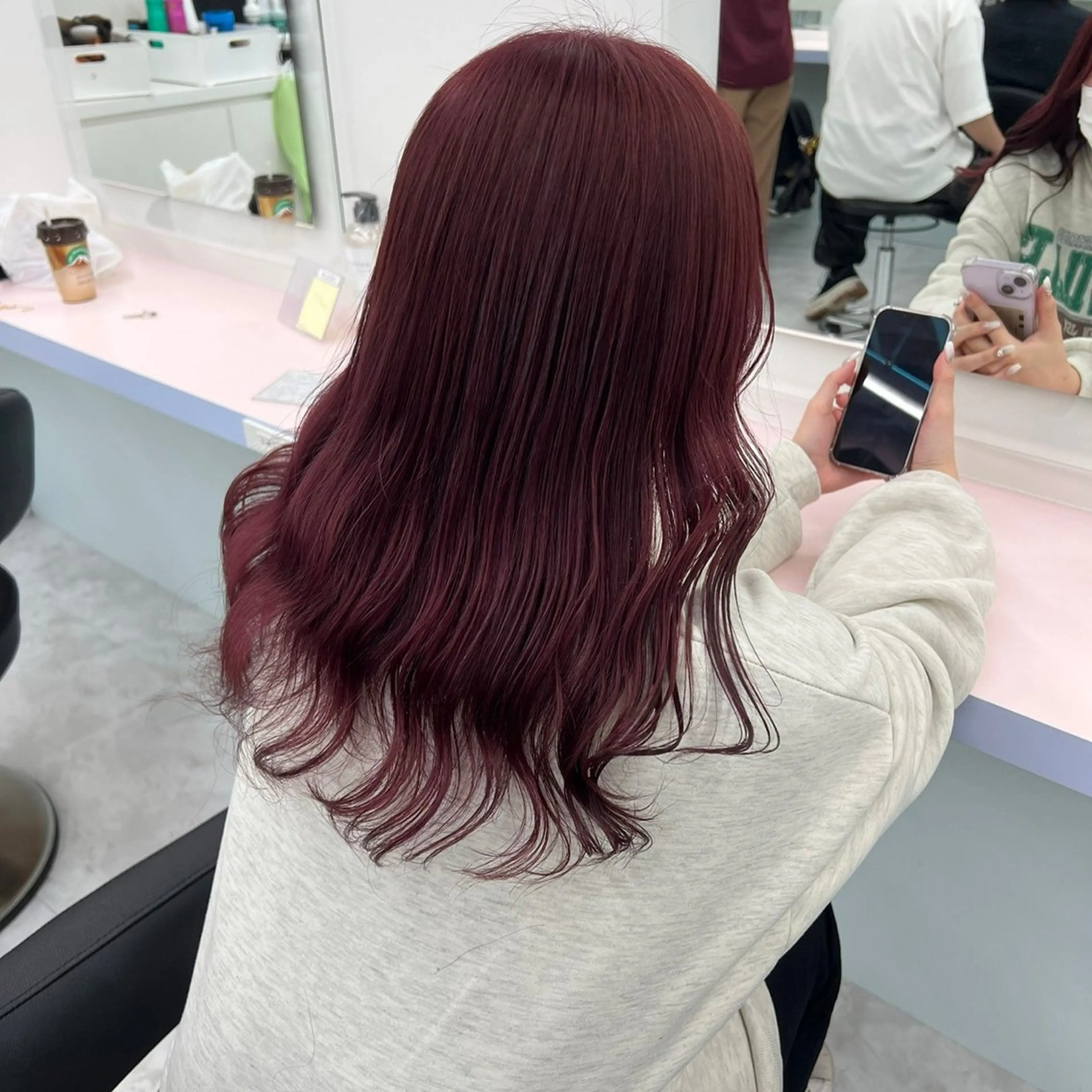セミロング カラー パーマ ヘアアレンジ メンズ 🤍透明感カラー🤍 似合わせ🤍AINEのヘアスタイル