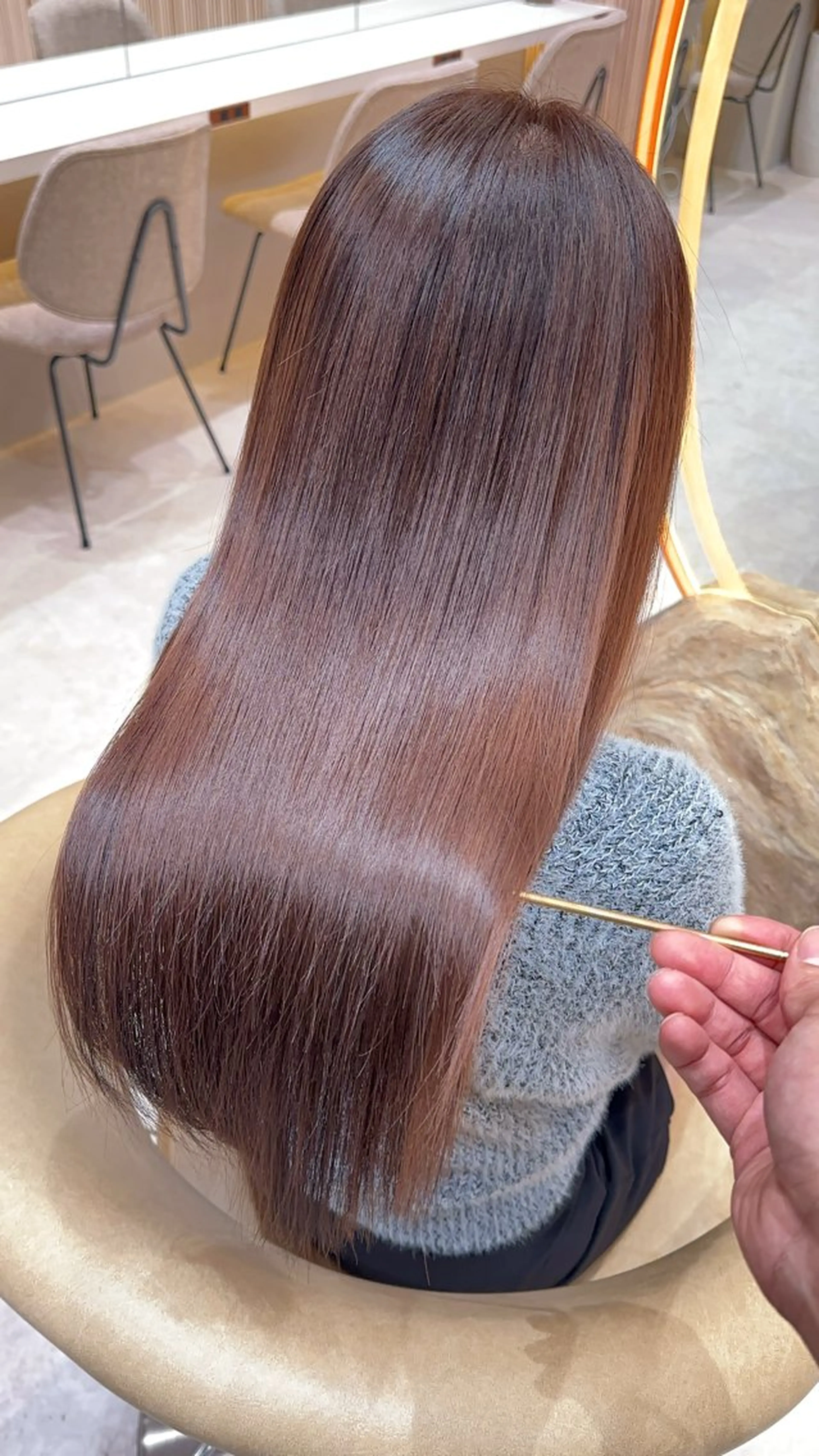 ロング カラー カット ヘアカラー 縮毛矯正 レイヤー❣️縮毛矯 川村利幸のヘアスタイル