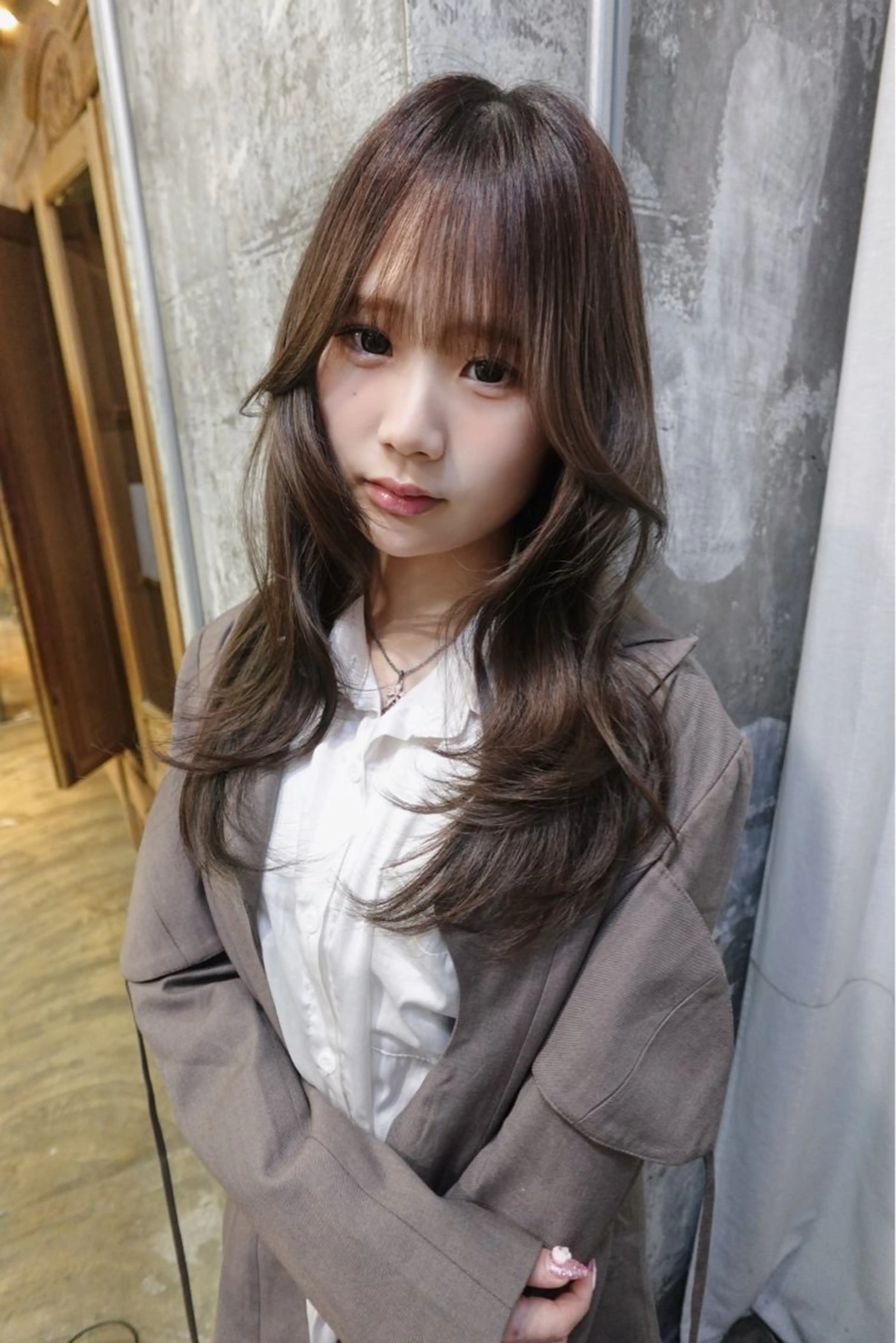 ロング レイヤーカット カット トリートメント Pia hair design所属・【Pia】 セナ/ハイトーンのヘアスタイル