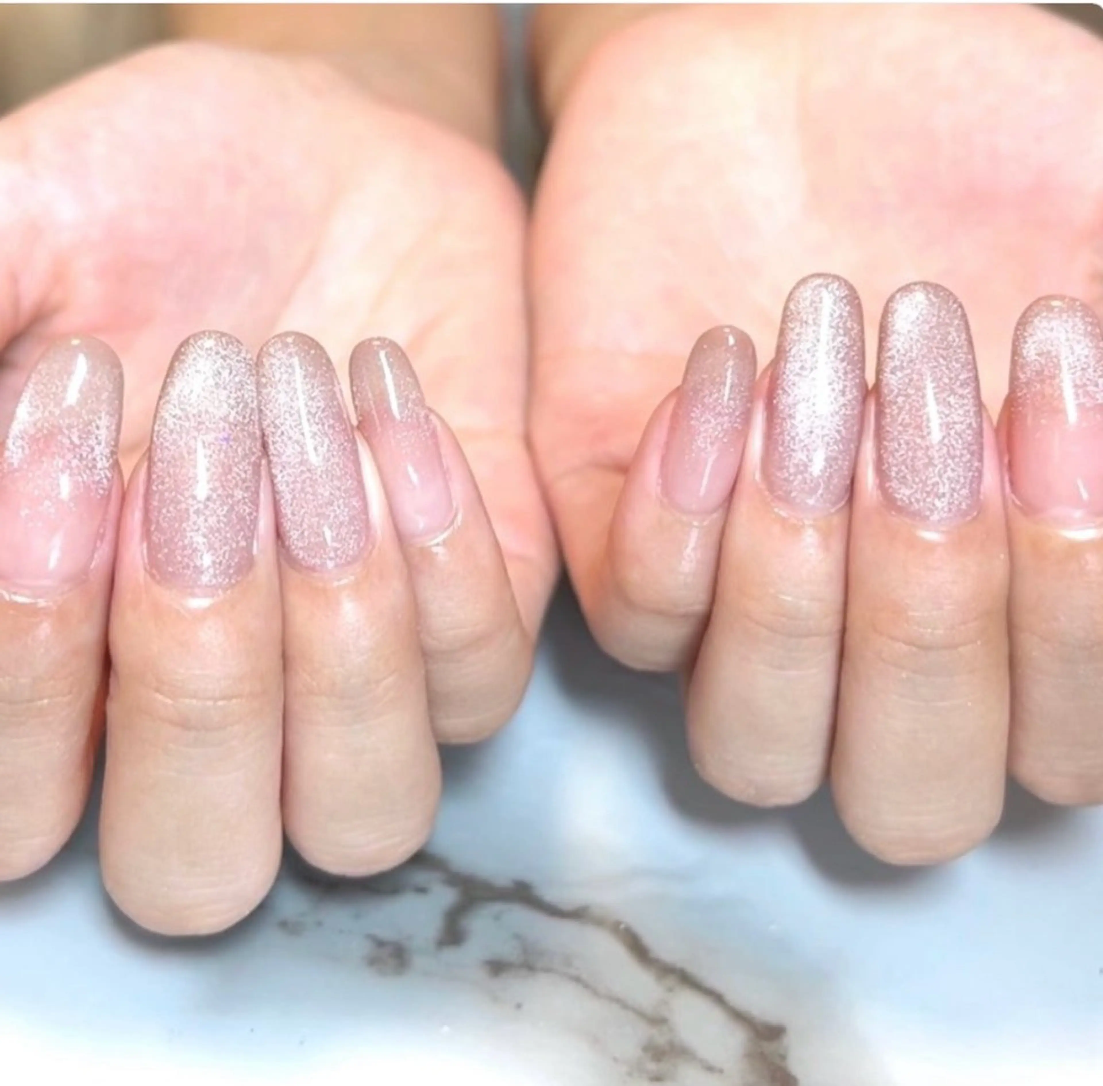 ネイル 長さ出し ロングネイル マグネットネイル ネイリスト ハンのネイルデザイン