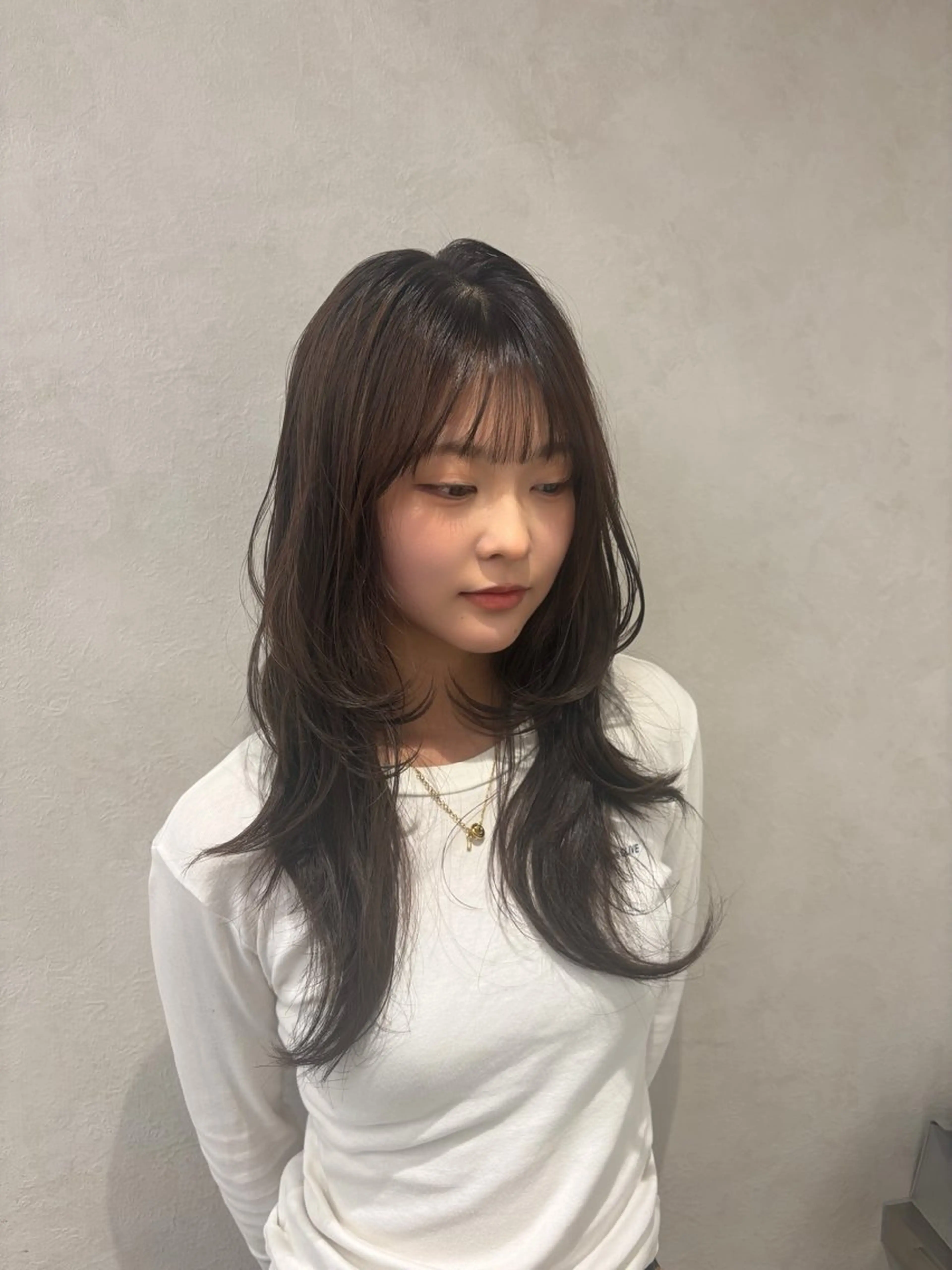 ロング ハッシュカット ハイレイヤー 韓国風ヘア レイヤーカット Yuta✂︎ 韓国レイヤー🪽のヘアスタイル