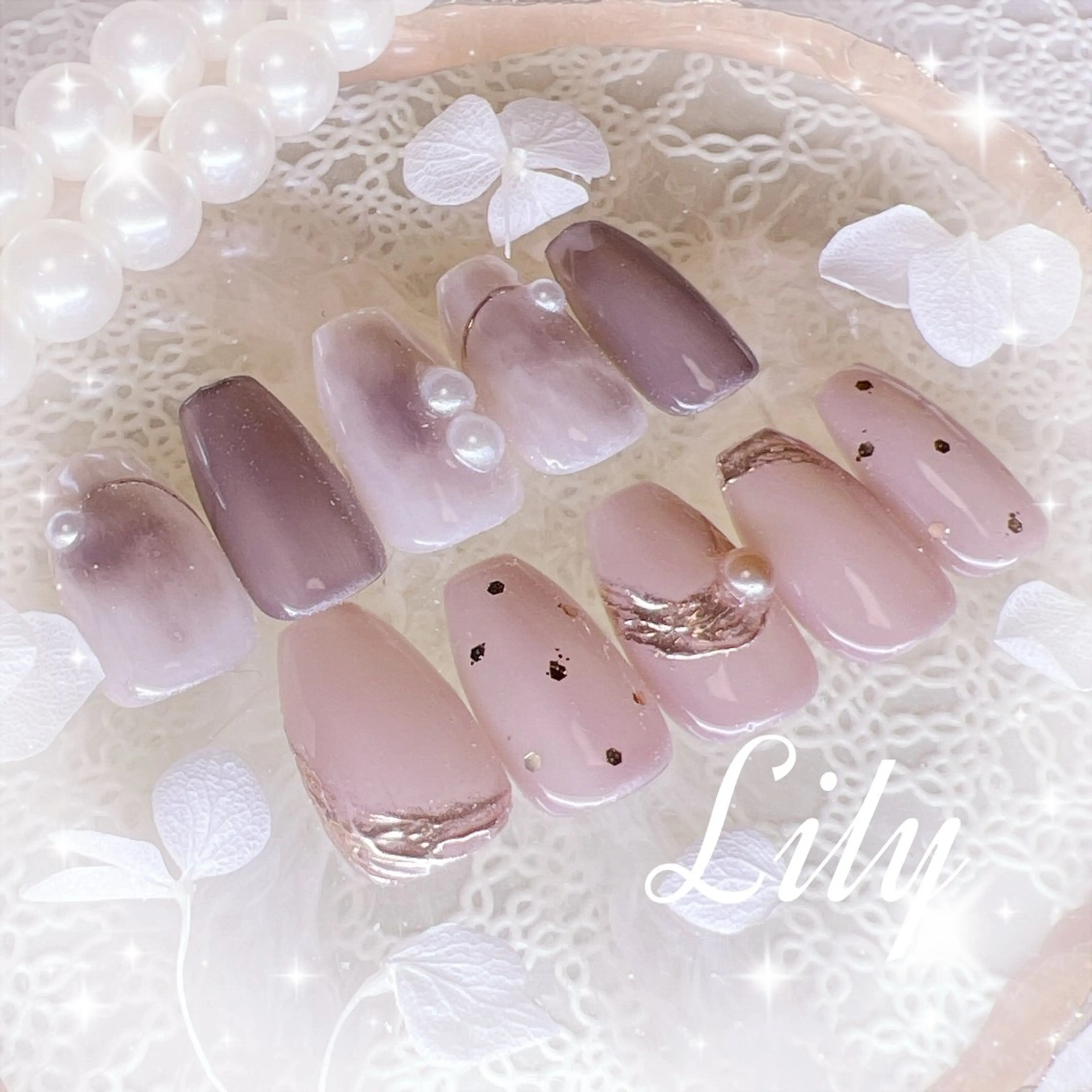 ネイル ハンドネイル Lily*nail 🌻Mii🌻のネイルデザイン