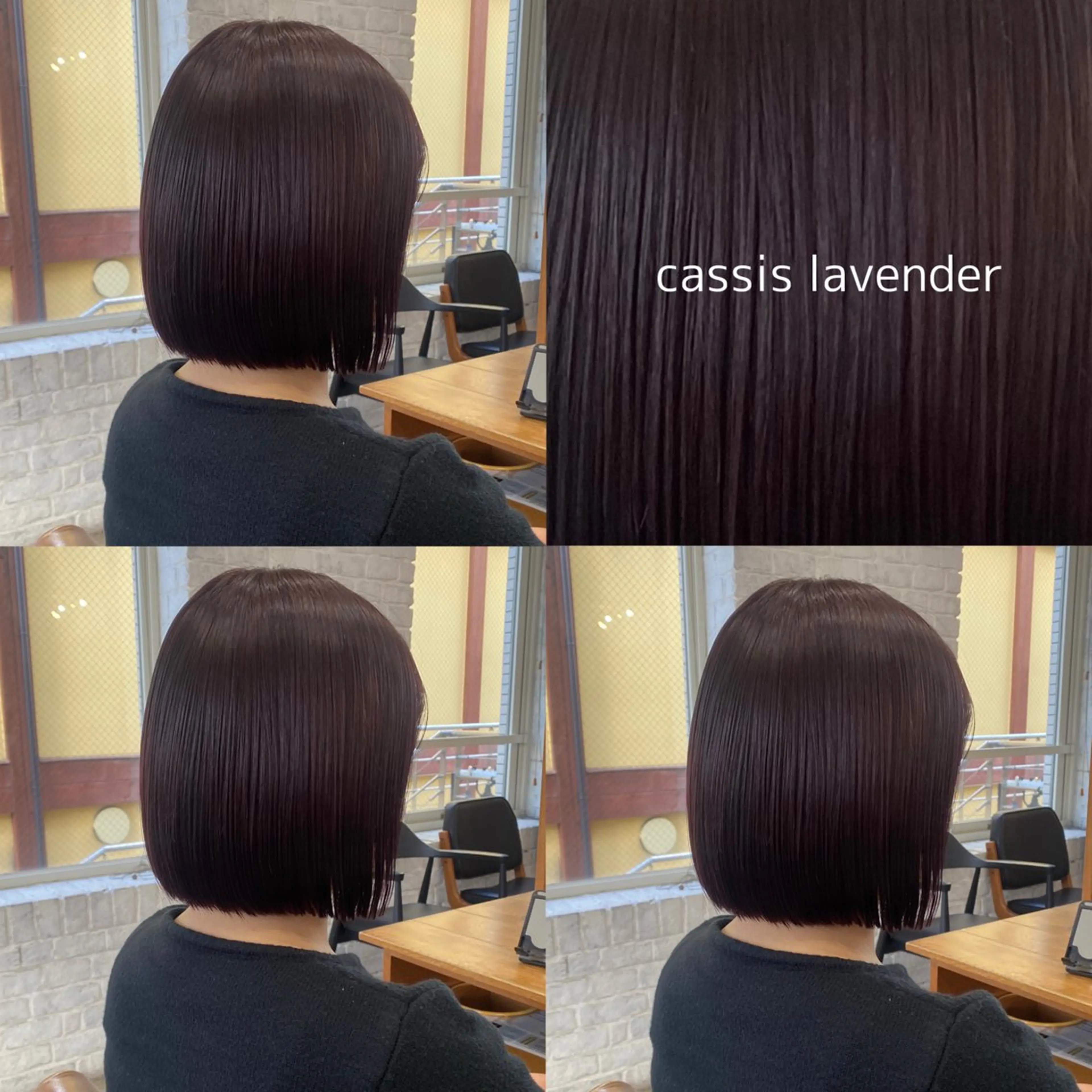 ショート カラー カシス ラベンダーカラー カット ヘアカラー トリートメント 暖色/ブラウン/ 透明感/ゆうかのヘアスタイル