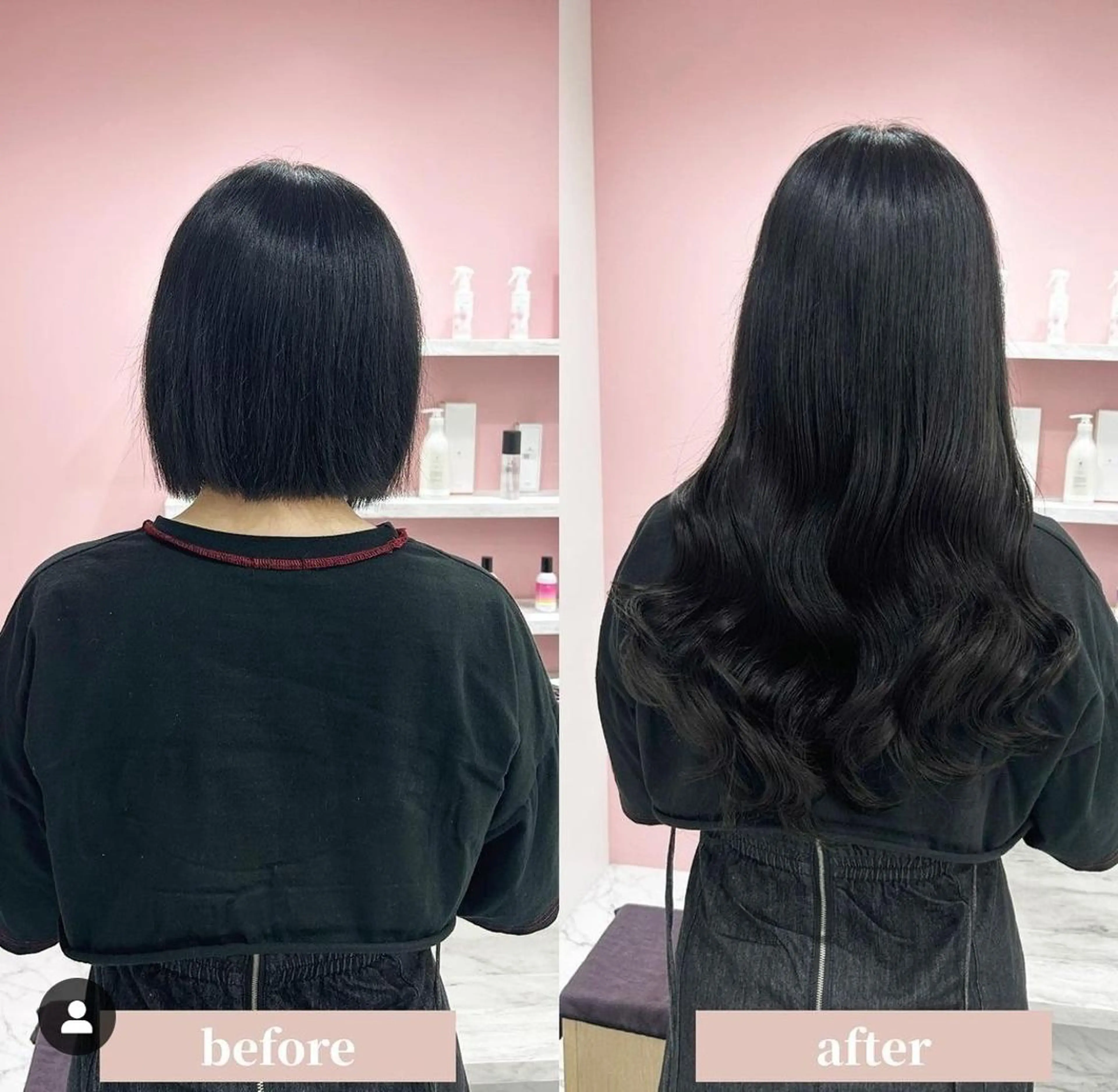 ミディアム ヘアカラー エクステ カラーとエクステ 🌟エクステのヘアスタイル