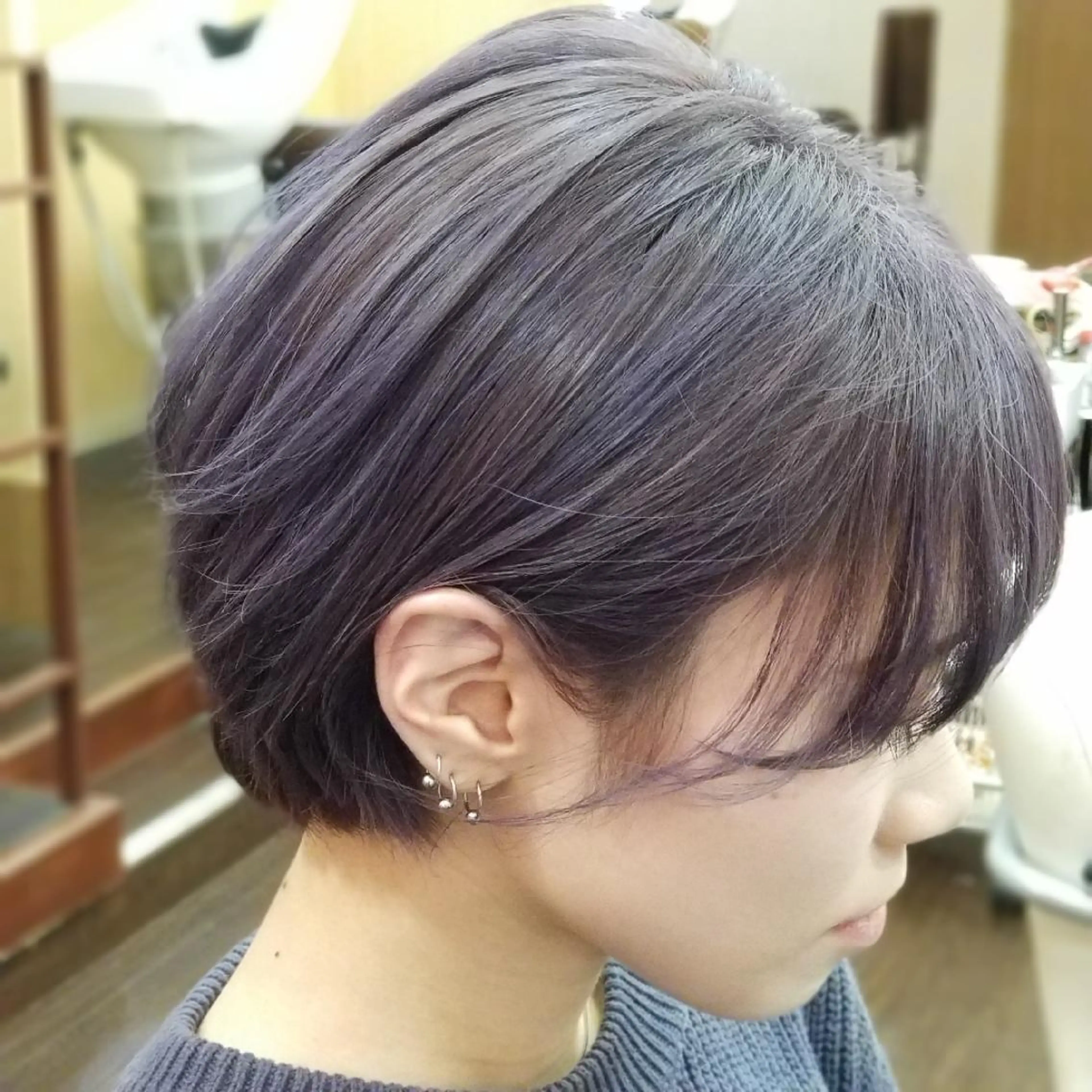 ショート アッシュ ショートヘア カット ヘアカラー トリートメント 植田 /エクステ /ブリーチ/髪質改善のヘアスタイル
