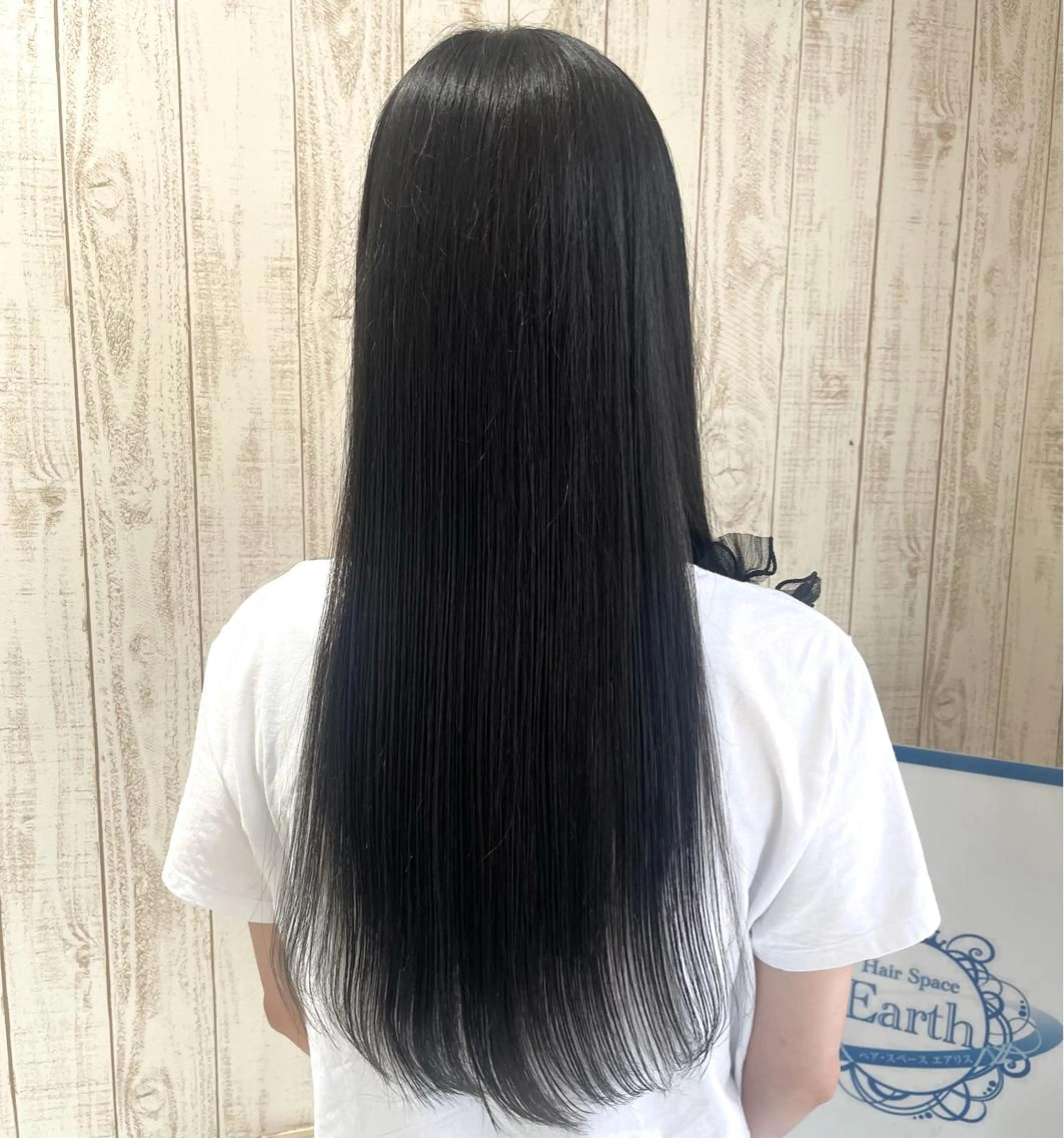 ロング カラー 黒髪 ブルーカラー ブルーブラック 永石 知沙希のマツエク・マツパデザイン