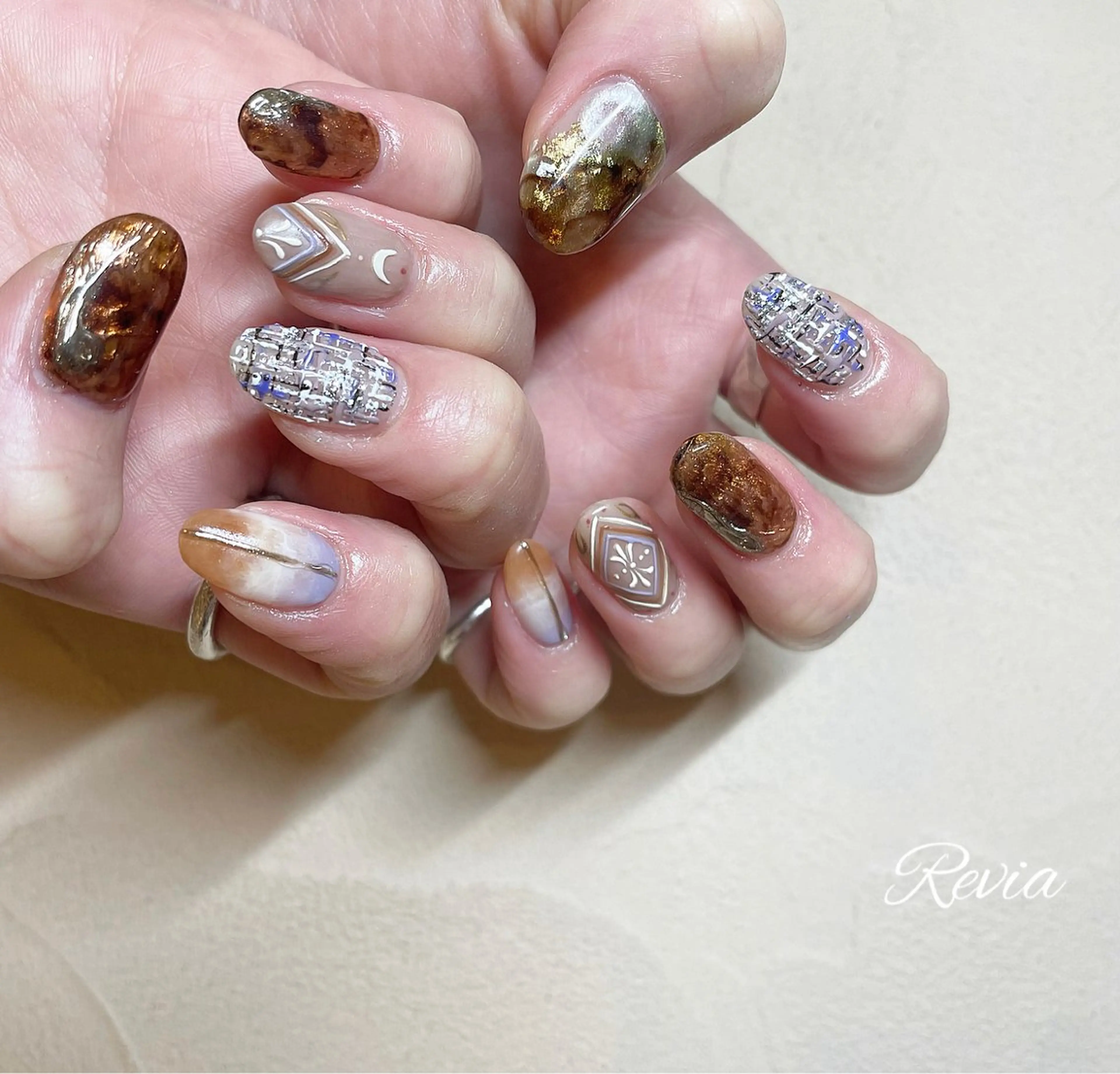 ネイル ハンドネイル revia所属・ERI Nailistのネイルデザイン