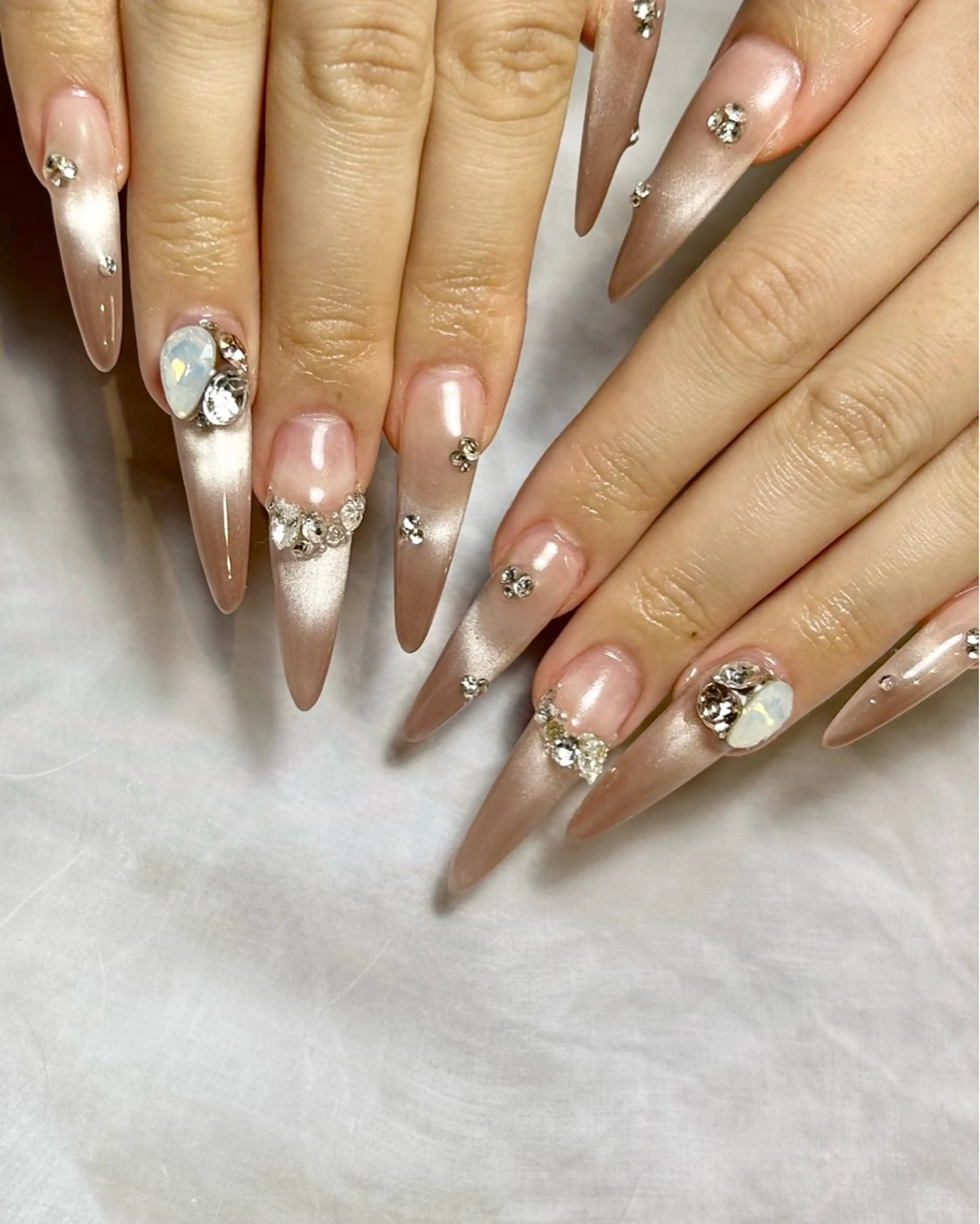 ネイル フレンチネイル 持ち込み ピンク ピンクベージュ ハンドネイル Reflection marikoのネイルデザイン