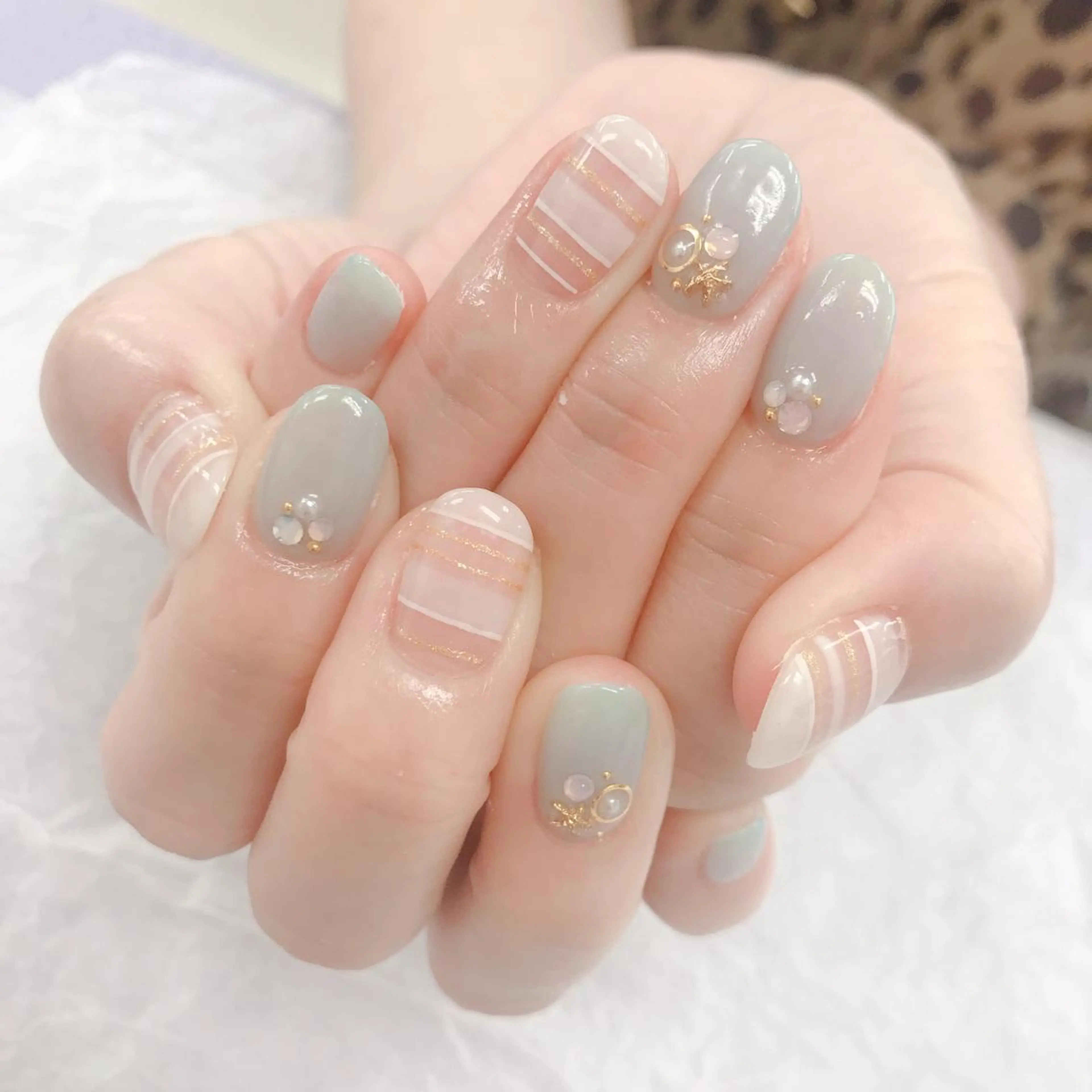 ネイル ボーダー ネイリスト あこのネイルデザイン