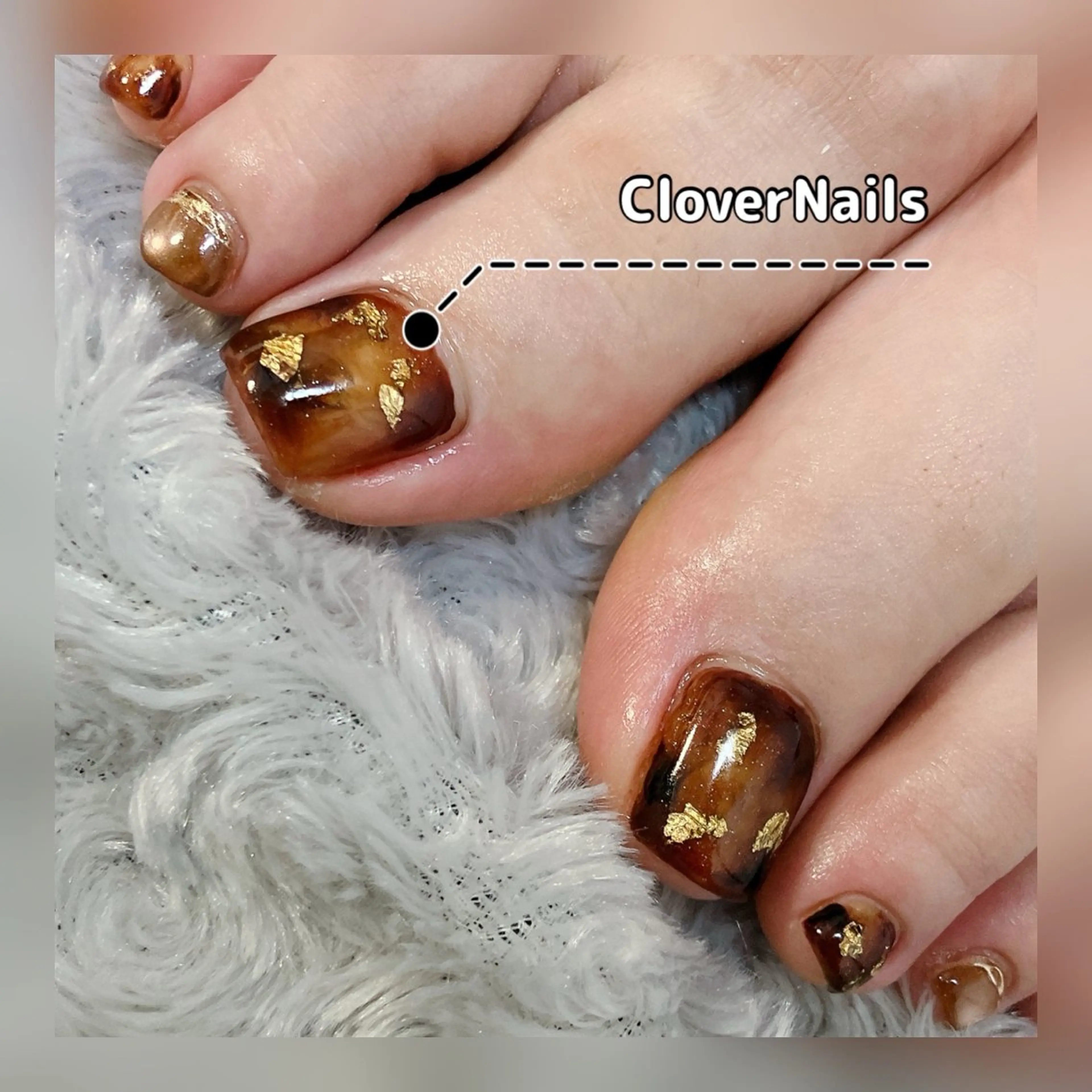 フットジェルネイル　定額デザイン5 種類(当店オフあり)の写真