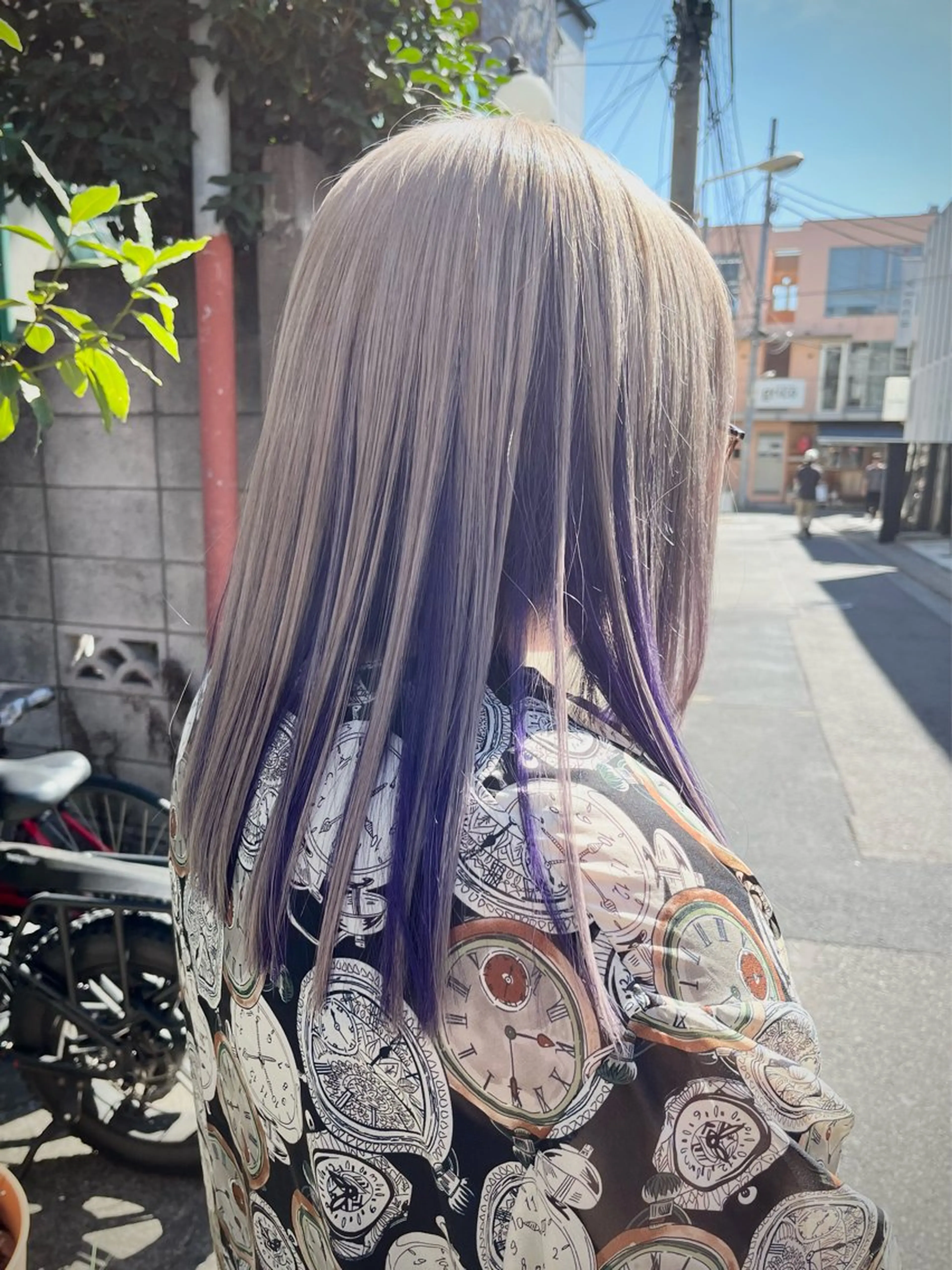 ロング ハイライト 韓国風ヘア レイヤーカット 縮毛矯正 刈り上げ Koichi Satoのヘアスタイル