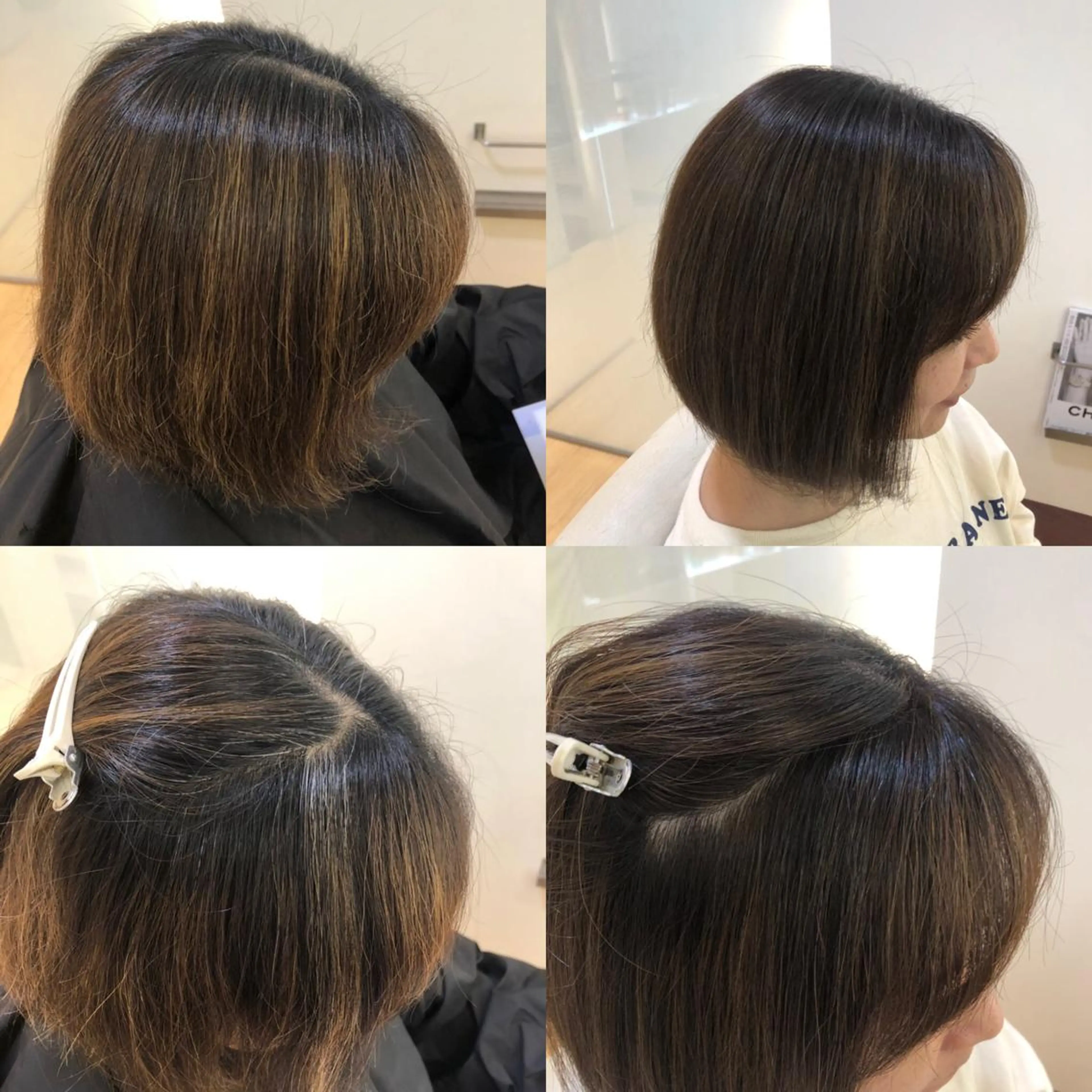 ミディアム ハイライト 山岡 徹也のヘアスタイル