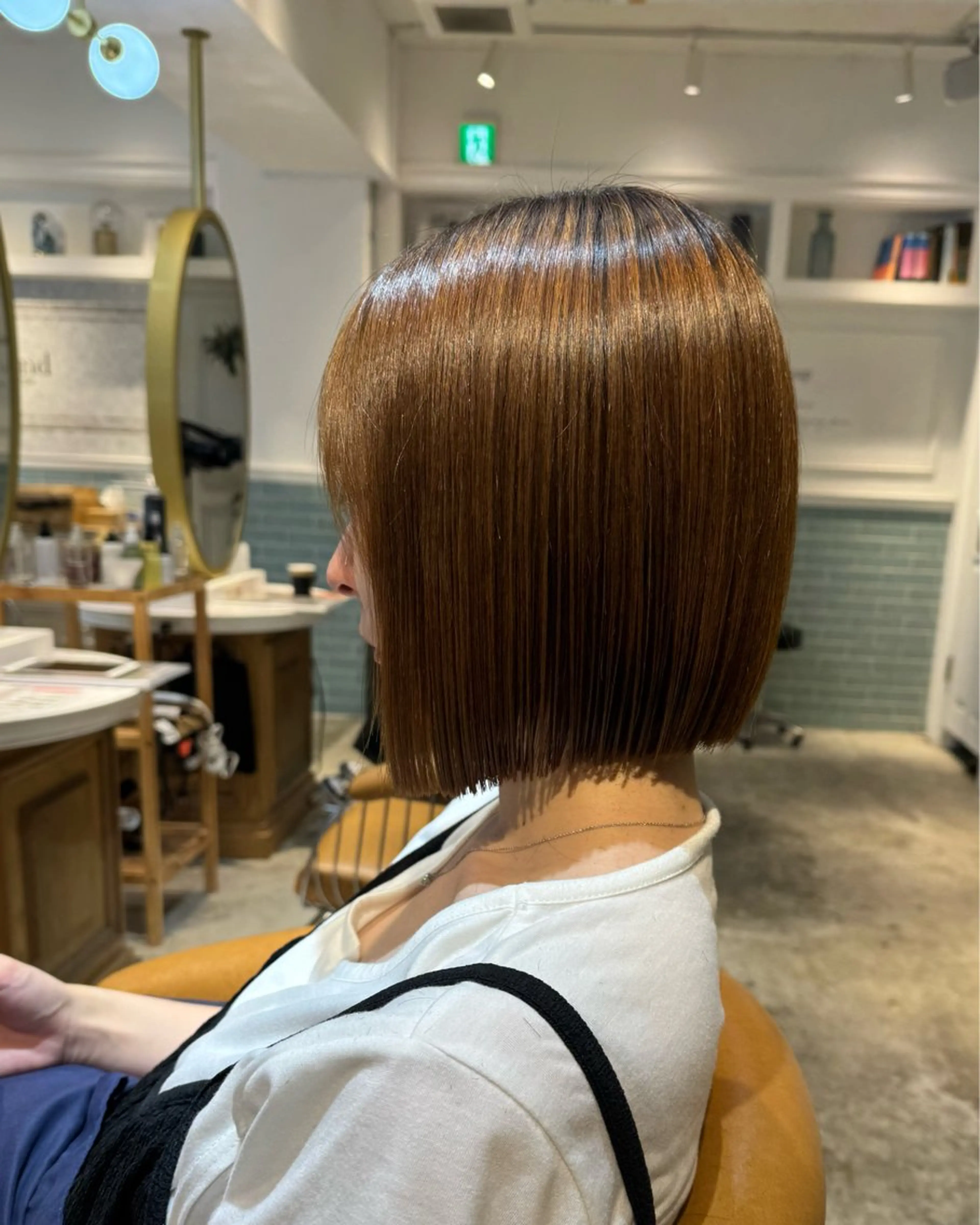 ミディアム ボブ 髪質改善 縮毛矯正 カット ヘアカラー 縮毛矯正 トリートメント ヘアセット 髪質改善/ボブ /韓国/erikoのヘアスタイル