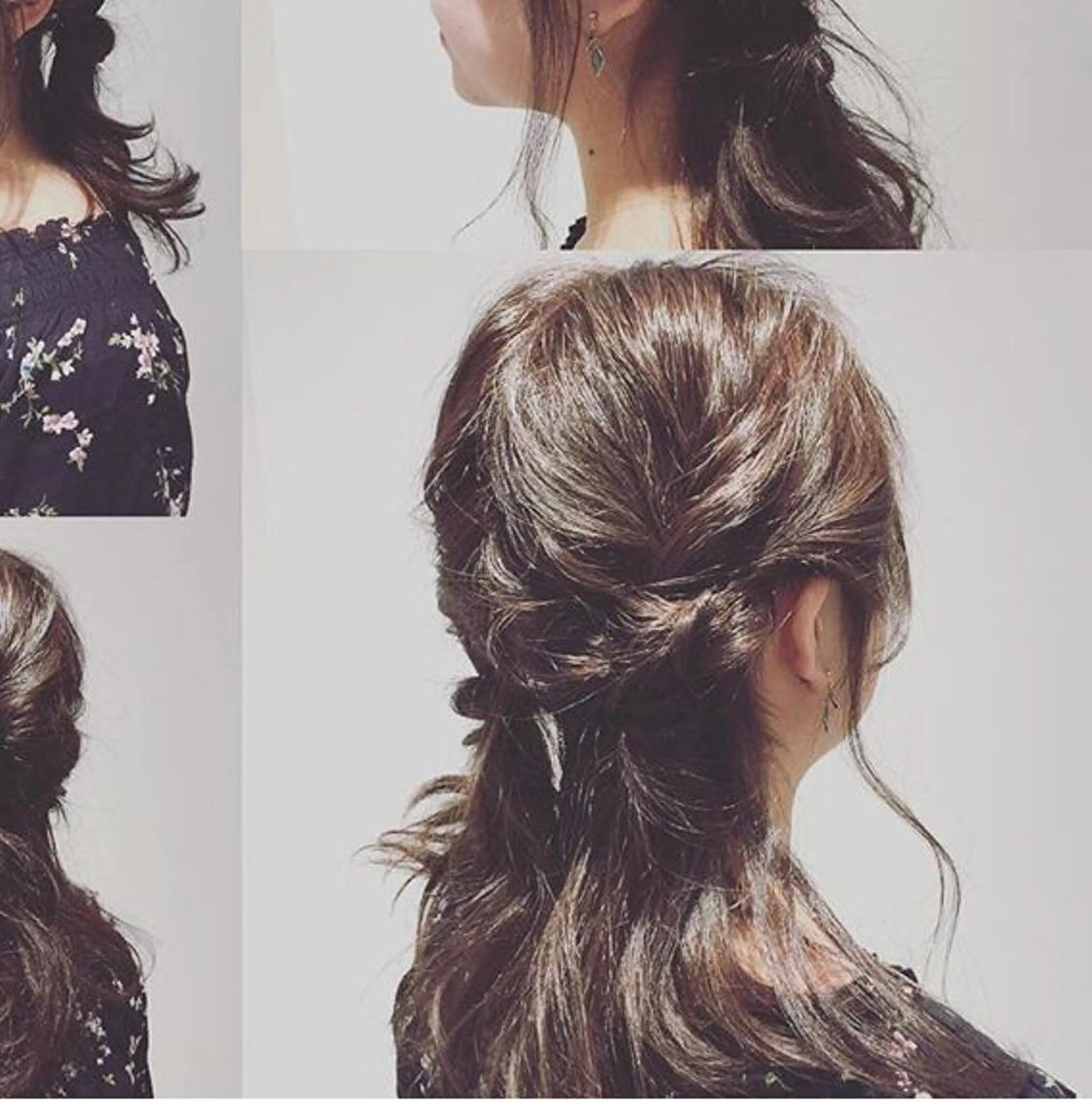 セミロング カラー ヘアアレンジ iizuka akiのヘアスタイル