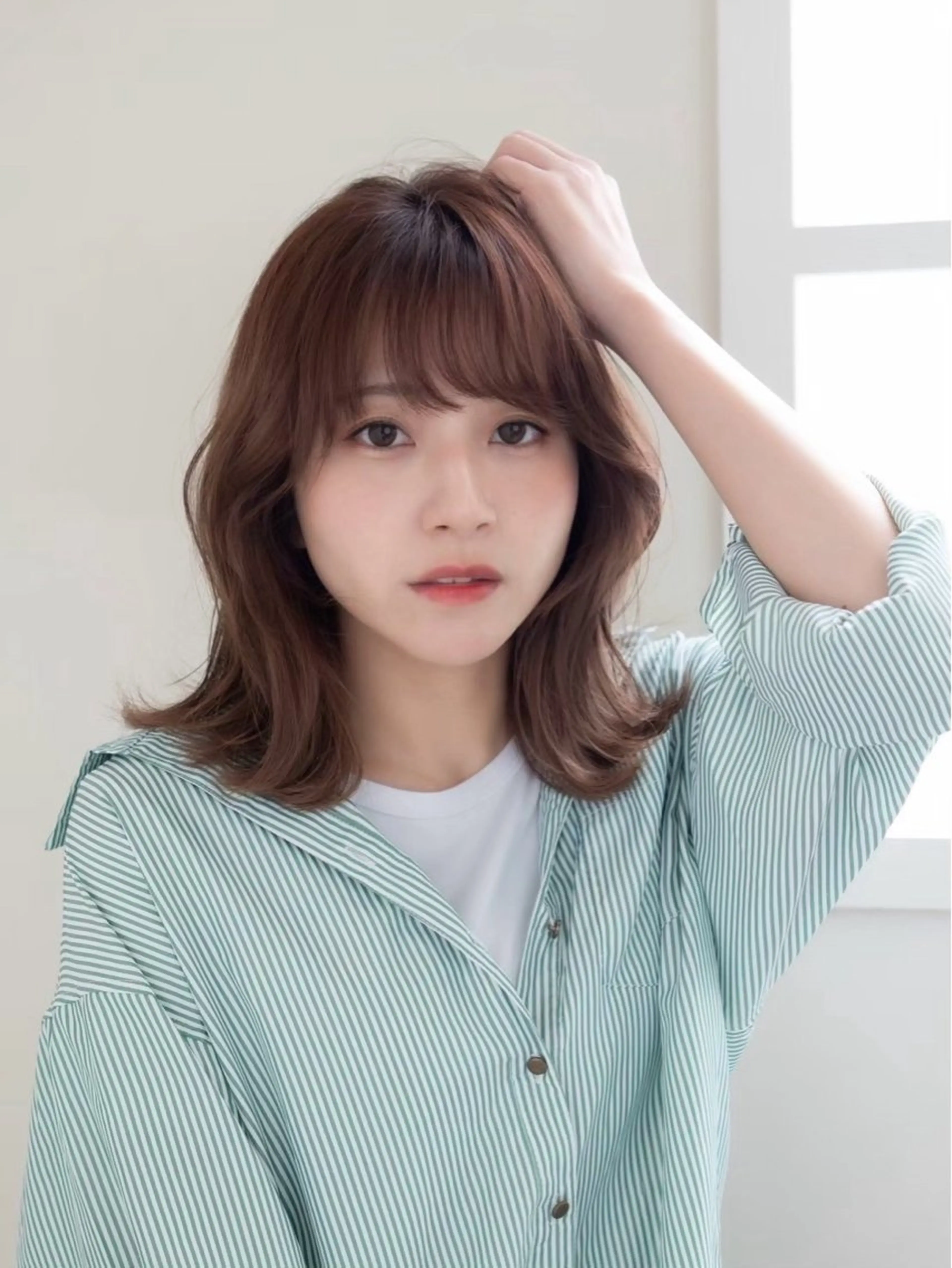 ミディアム 💞岡村 羽陽💞のヘアスタイル