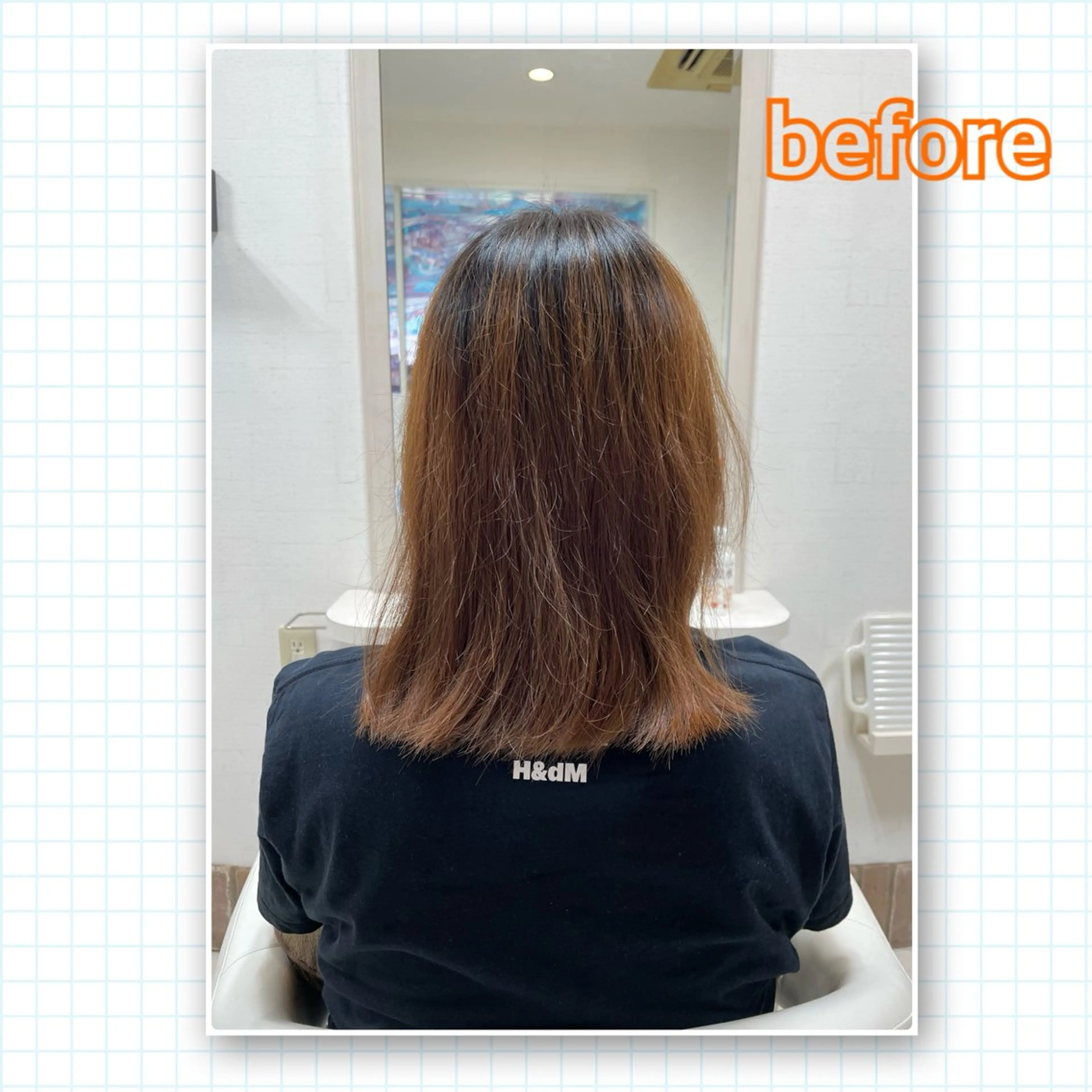 ミディアム カット アミーベル🧸🧡 本店✂️しおりのヘアスタイル