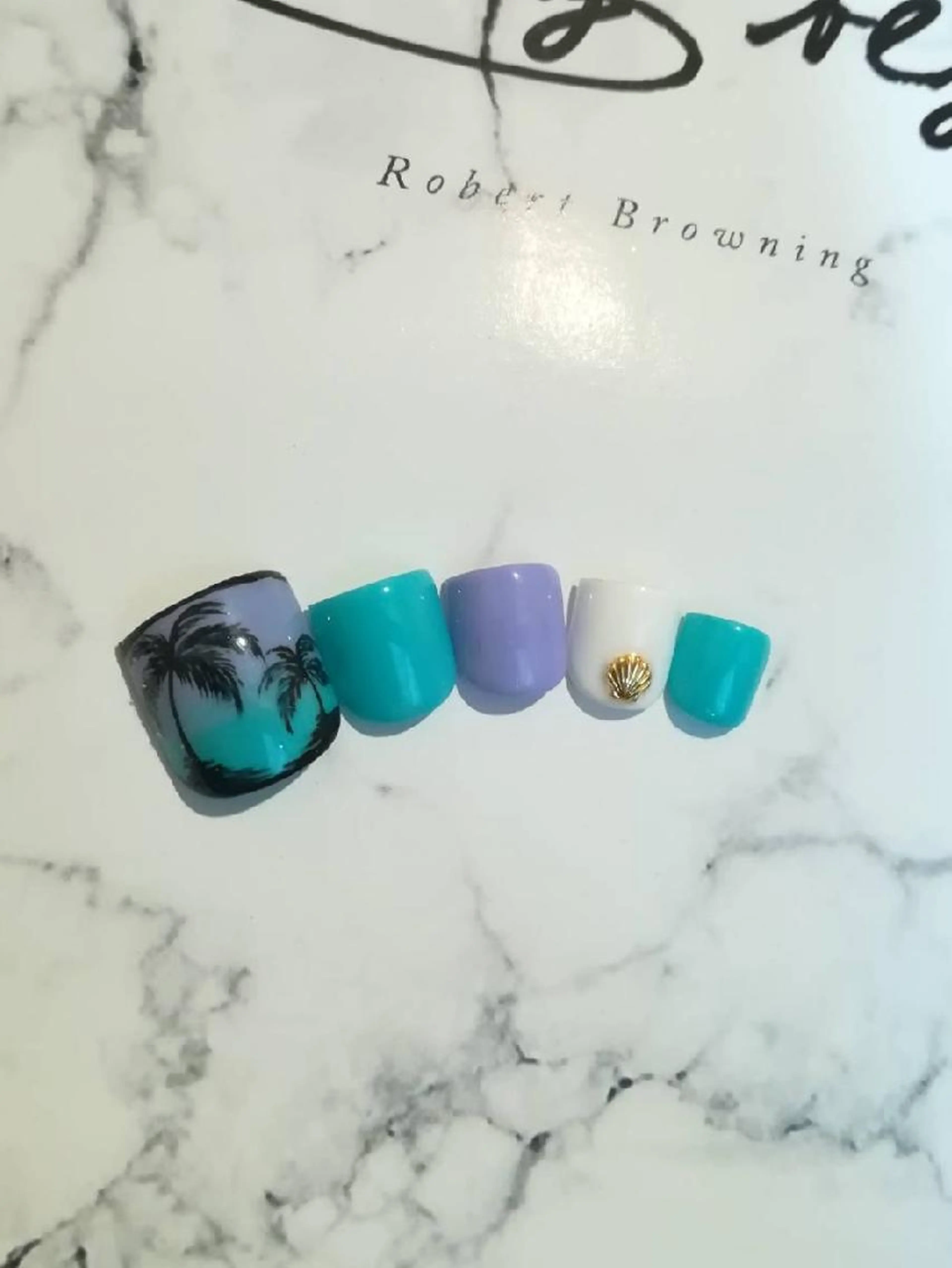 デザインフットネイル【新規限定】付け替えオフ込み♡バブルフットバス＆甘皮処理込み♡¥9300の写真