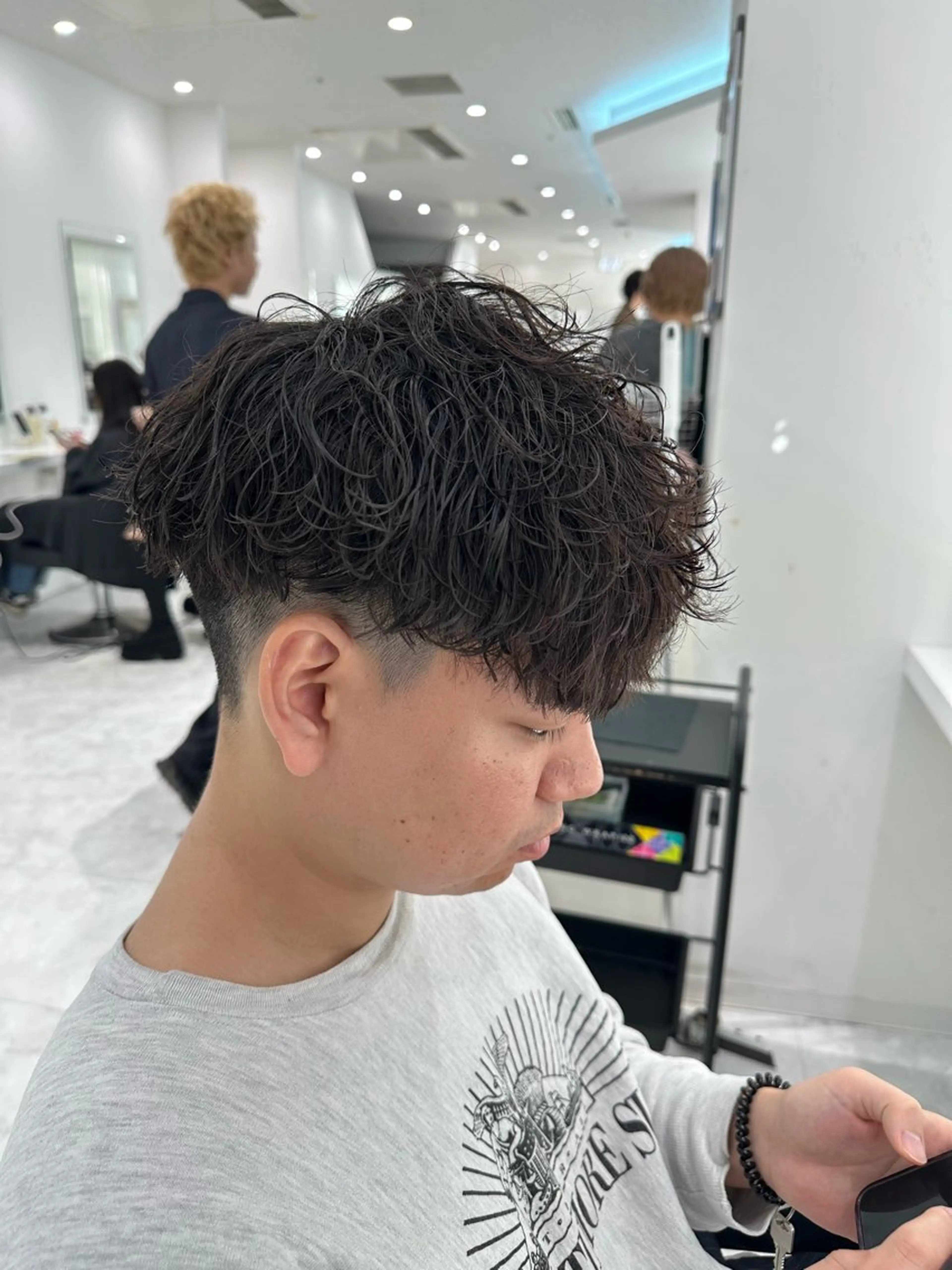 ショート パーマ メンズ カット パーマ 🐺韓国風メンズ特化 あさひ🐺のヘアスタイル