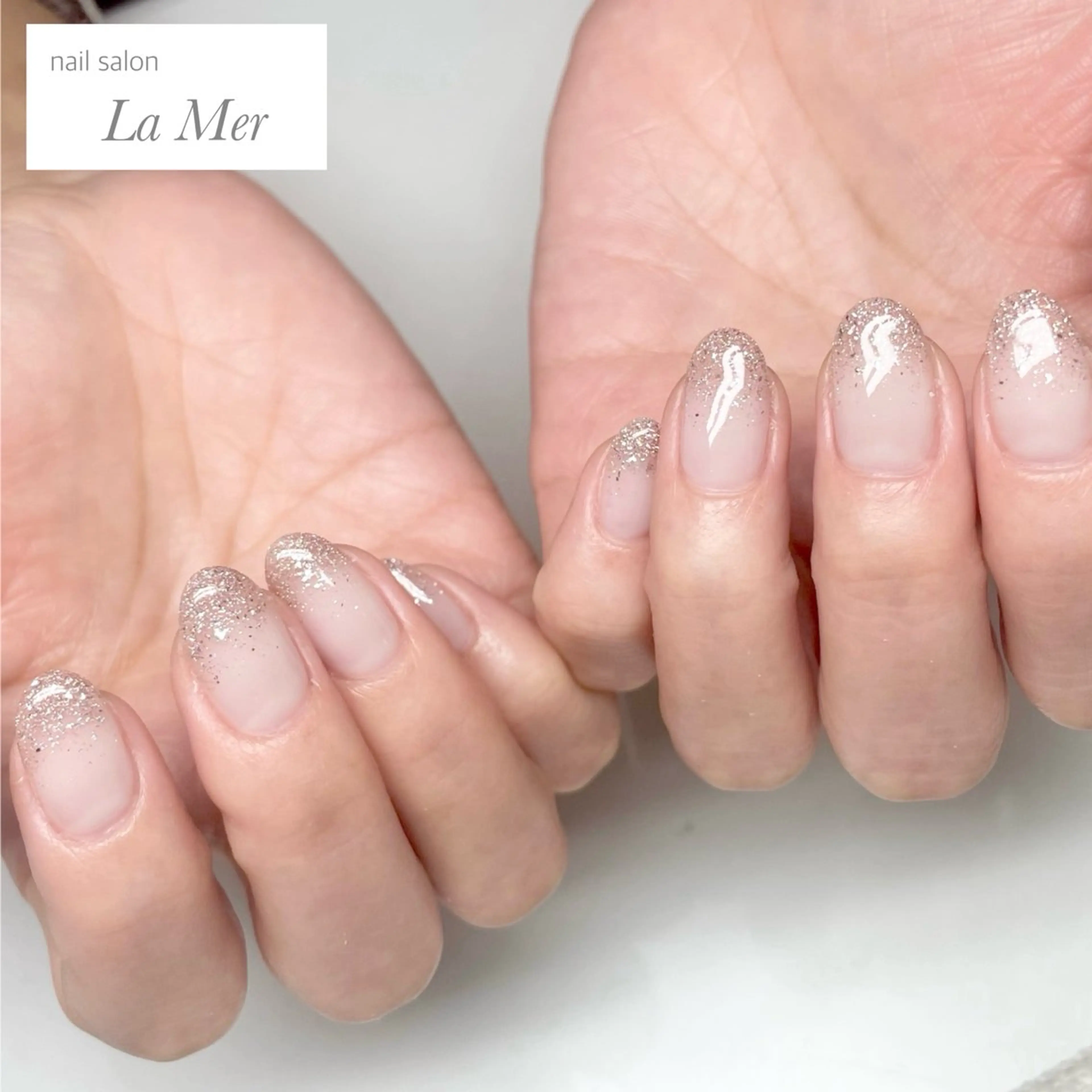 ネイル 入学式 フラッシュネイル ジェルネイル グラデーション 卒業式 nailsalon La Merのネイルデザイン