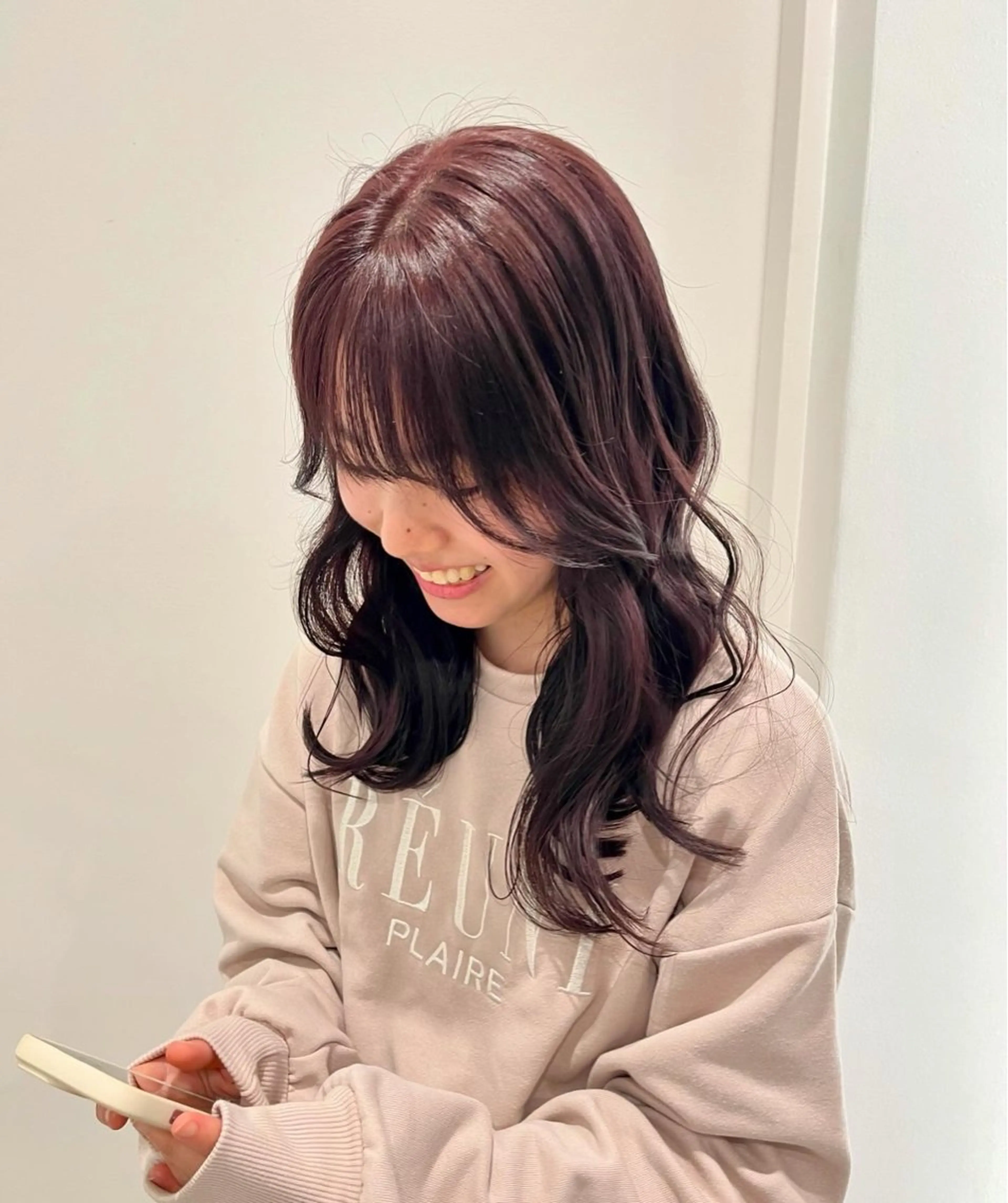 ミディアム カラー ラベンダーカラー 縮毛矯正/ハイトーン /パーマ/せき🧸のヘアスタイル