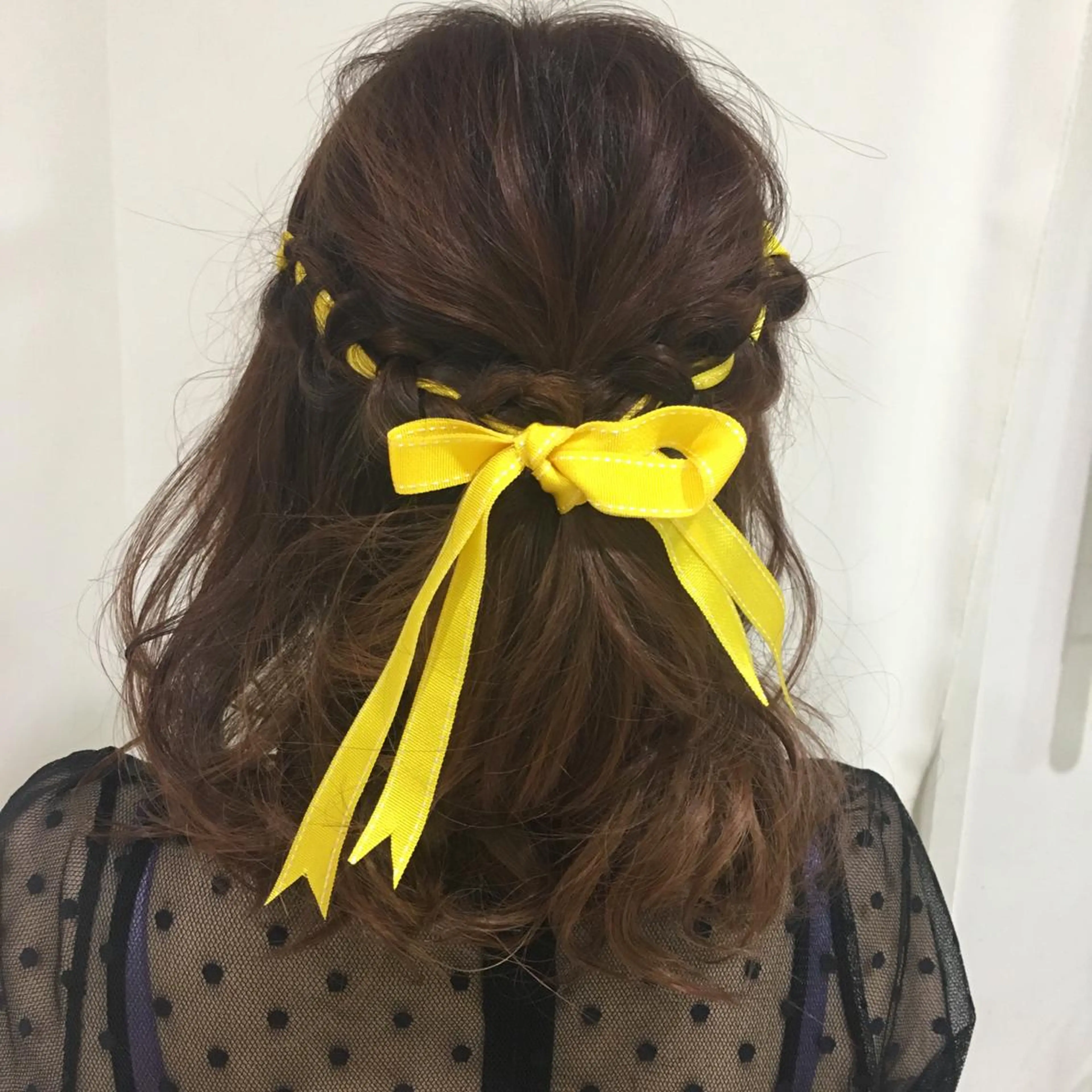 ミディアム カラー ヘアアレンジ きむえり/髪質改善 /うねり広がり改善のヘアスタイル