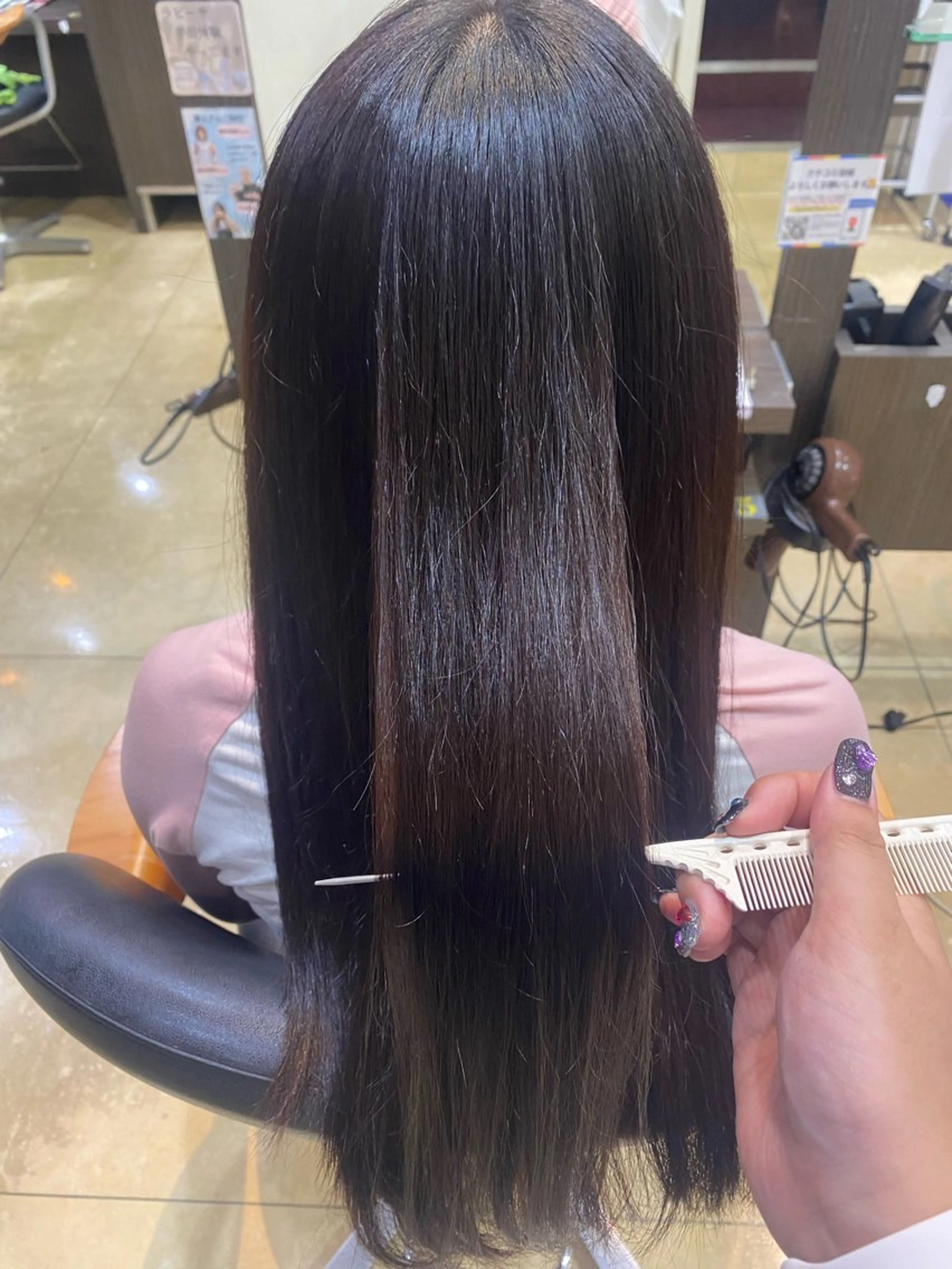 ロング 縮毛矯正 m a o /まつパ/艶カラーのマツエク・マツパデザイン