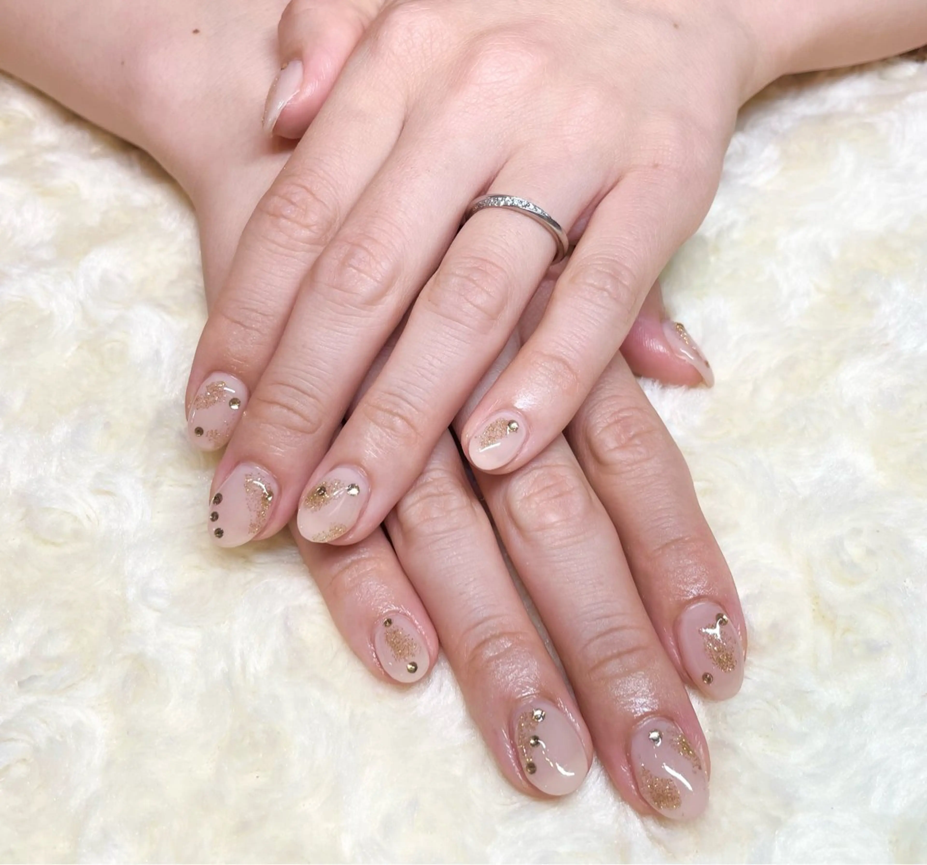 ネイル ニュアンスネイル シンプルネイル ブライダルネイル aime Sakiのネイルデザイン