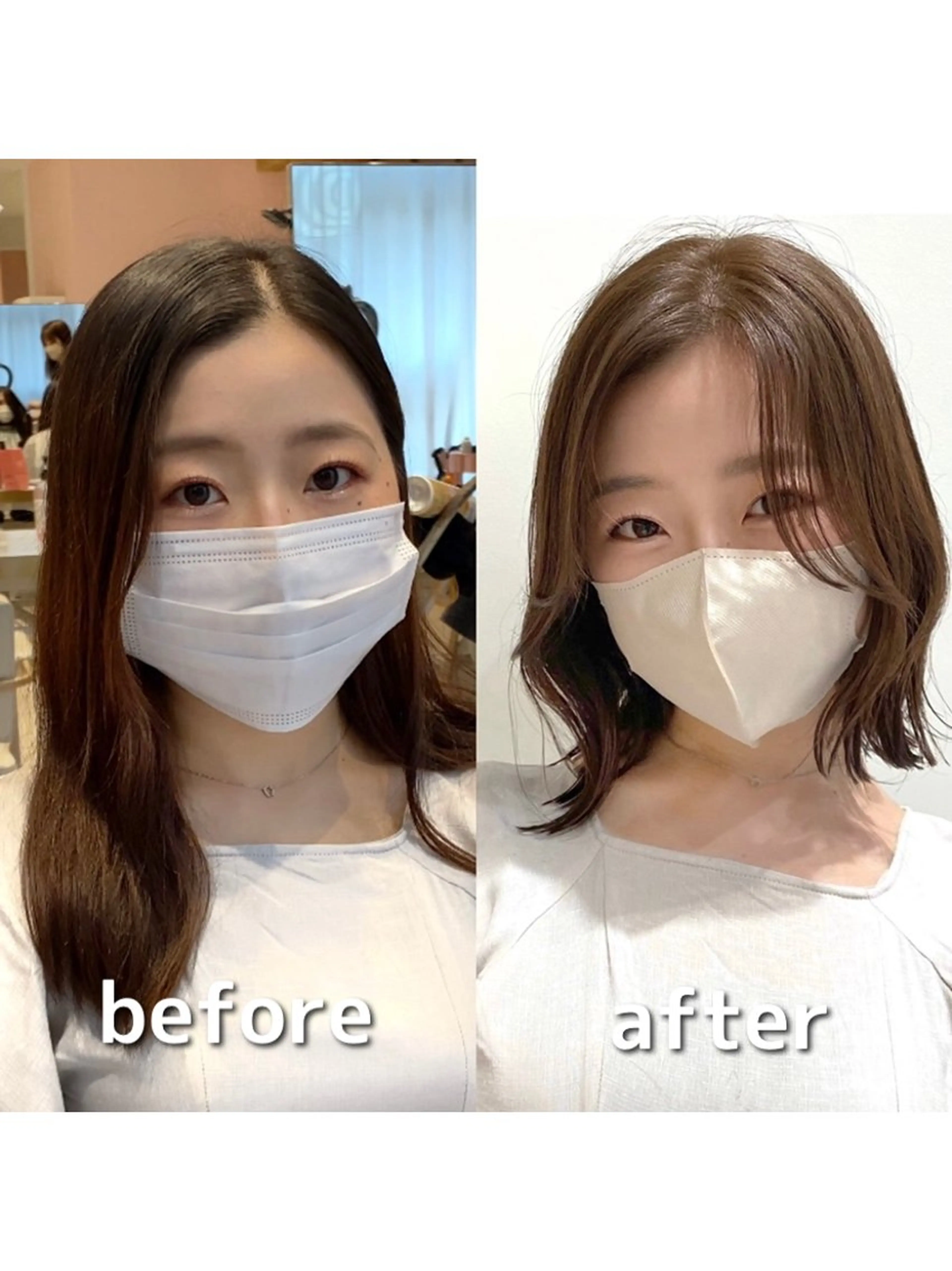 ミディアム カラー パーマ ヘアアレンジ ボブレイヤー アディクシーカラー 透明感カラー イルミナカラー ボブ カット ヘアカラー トリートメント ヘアセット 小野寺瑞希 /最小顔カットのヘアスタイル