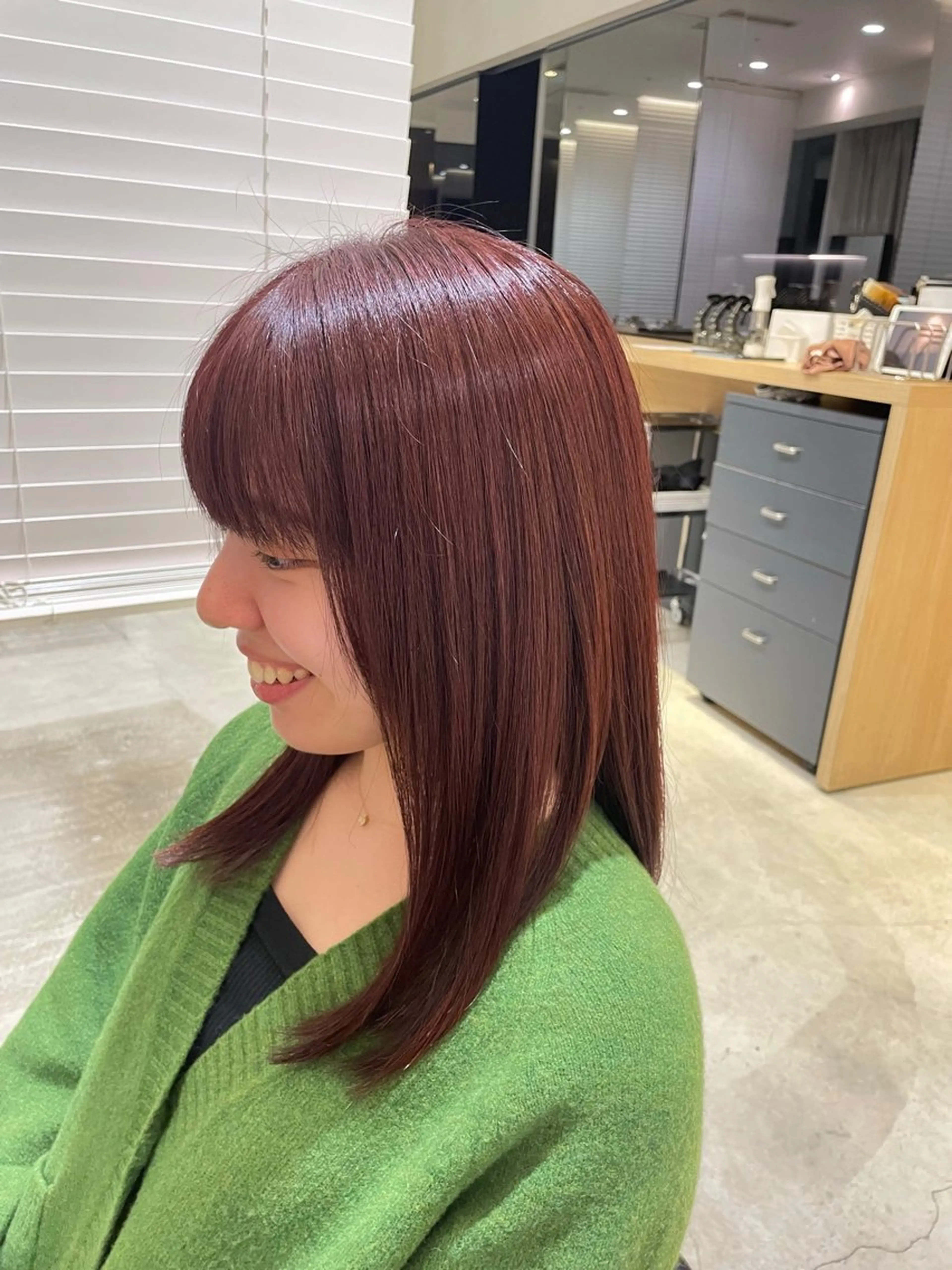 カラー ブリーチ カシス ブリーチなしカラー ピンクカラー 髪質改善 Agu 西台店 衣莉💫のヘアスタイル