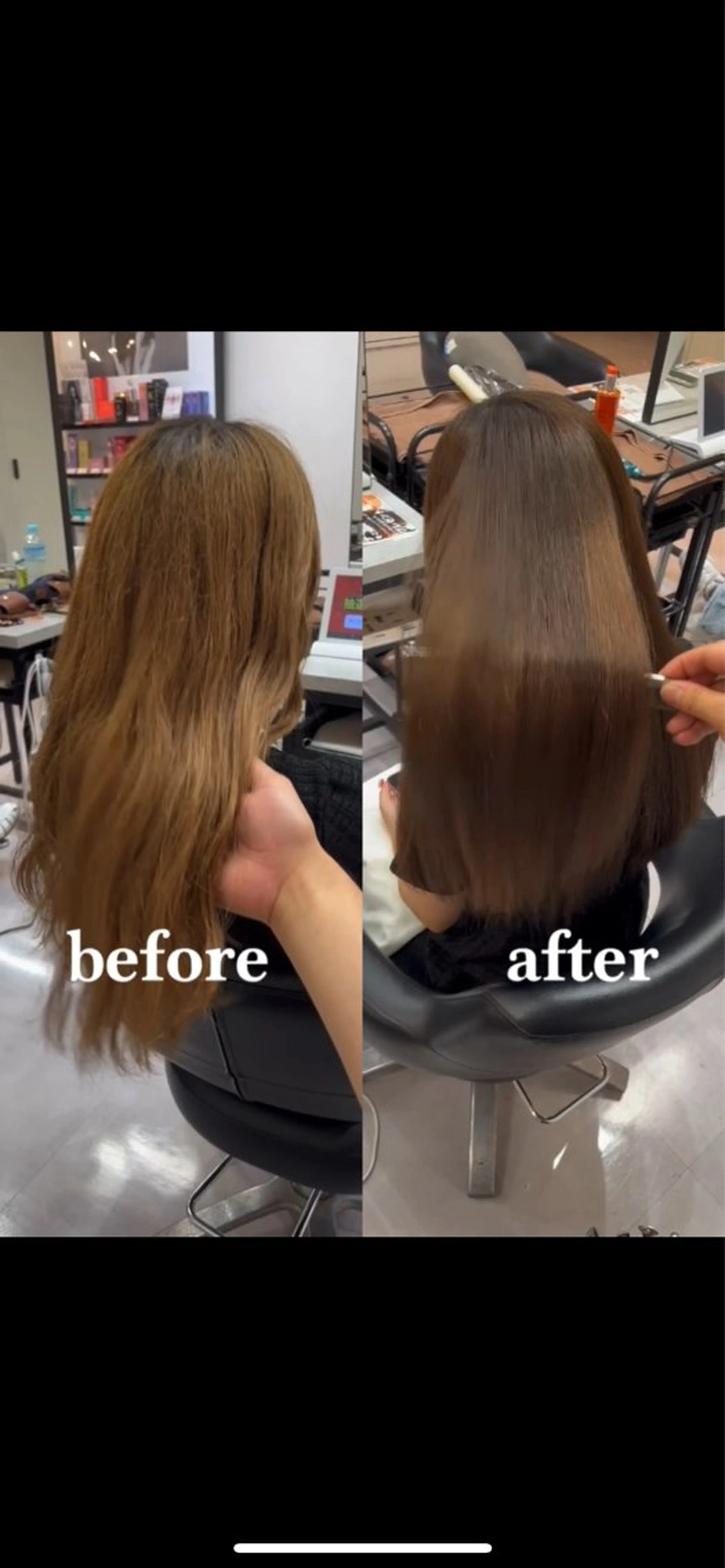 ロング カット ヘアカラー 縮毛矯正 トリートメント 髪質改善✨️レイヤー クボタリョウのヘアスタイル