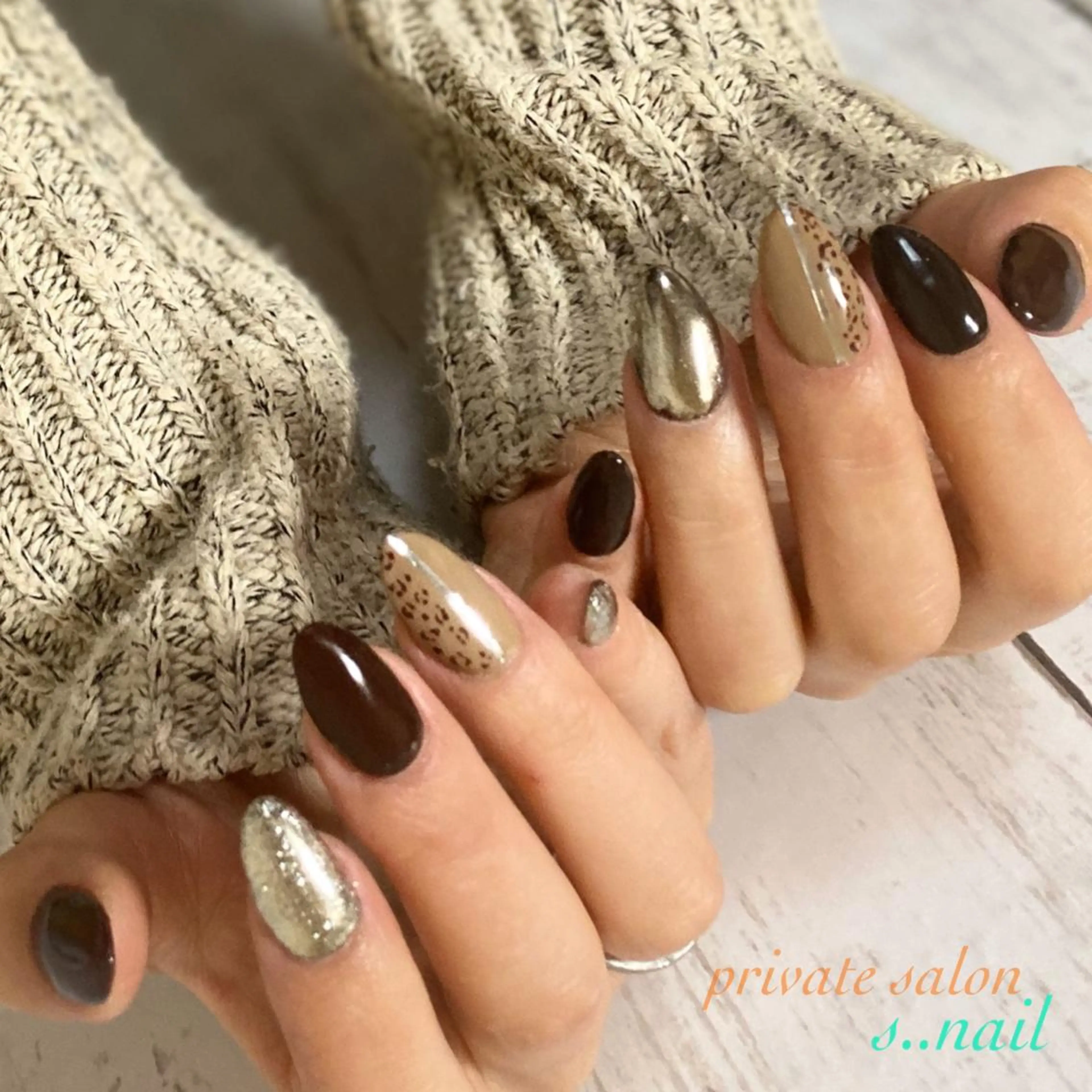 ネイル アニマル柄 長さ出し ハンドネイル フットネイル s..nail / MORITAのネイルデザイン