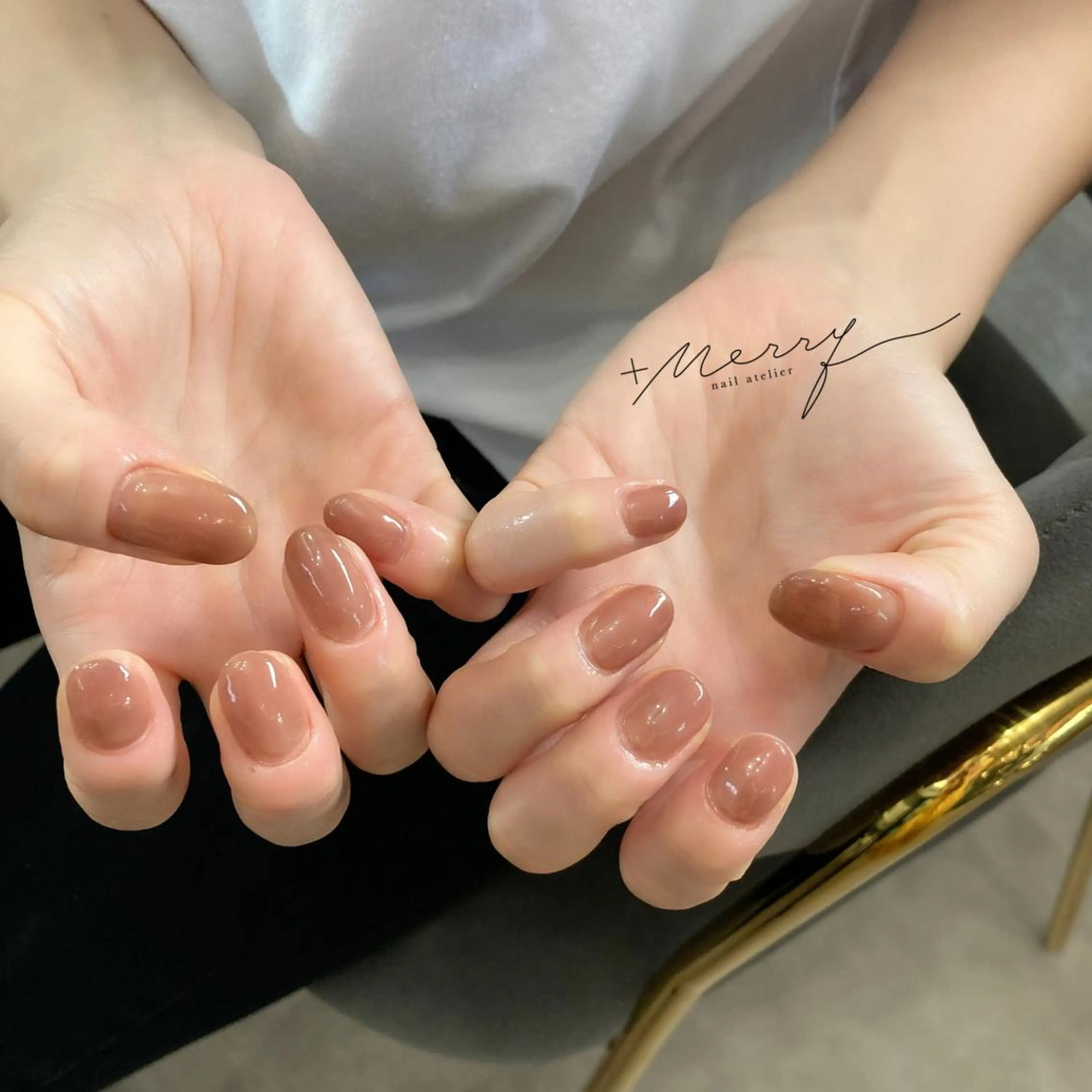 ネイル ワンカラーネイル ネイルアトリエ プラスメリーのネイルデザイン