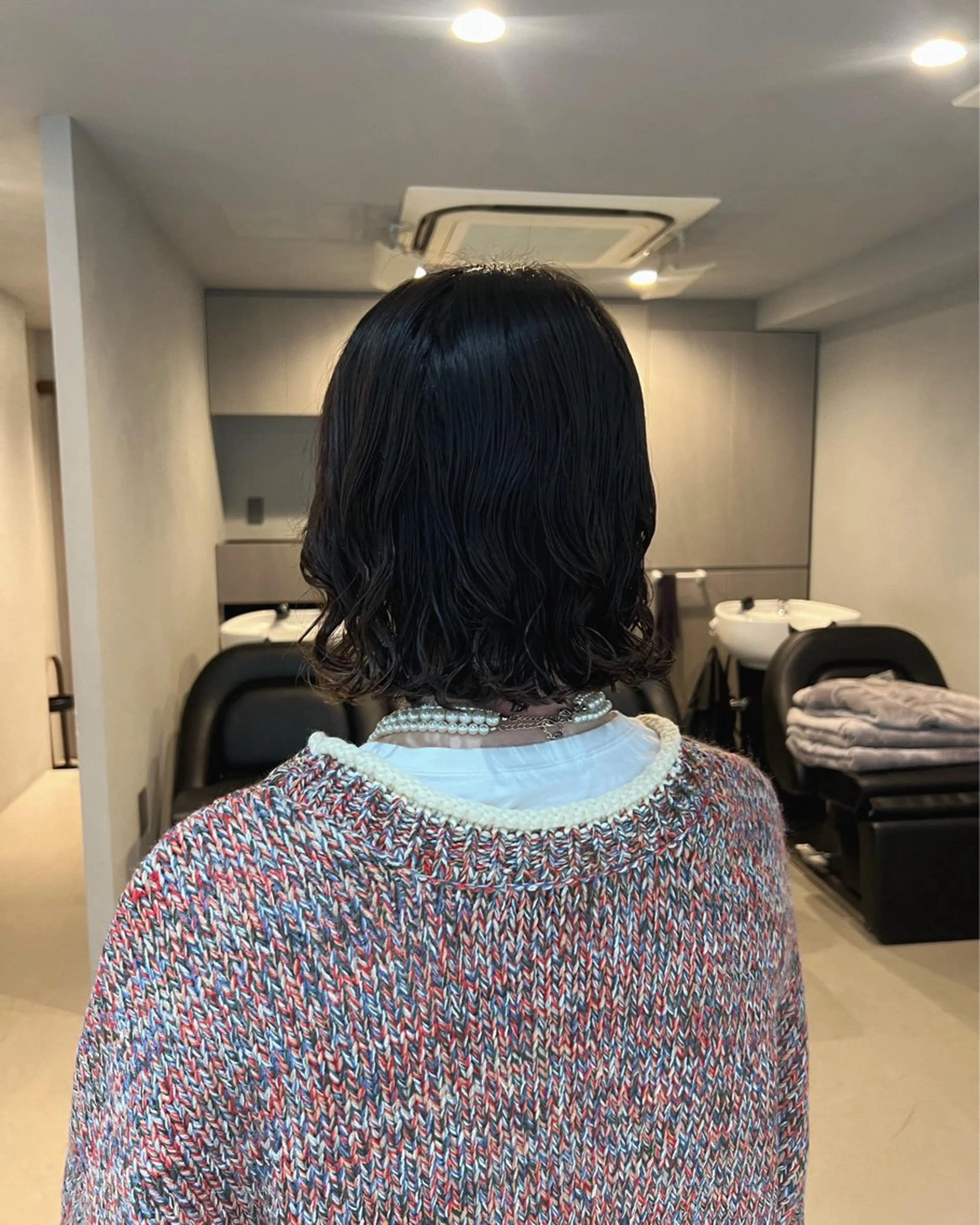 ショート カラー パーマ akane/ボブ /オリーブベージュのヘアスタイル