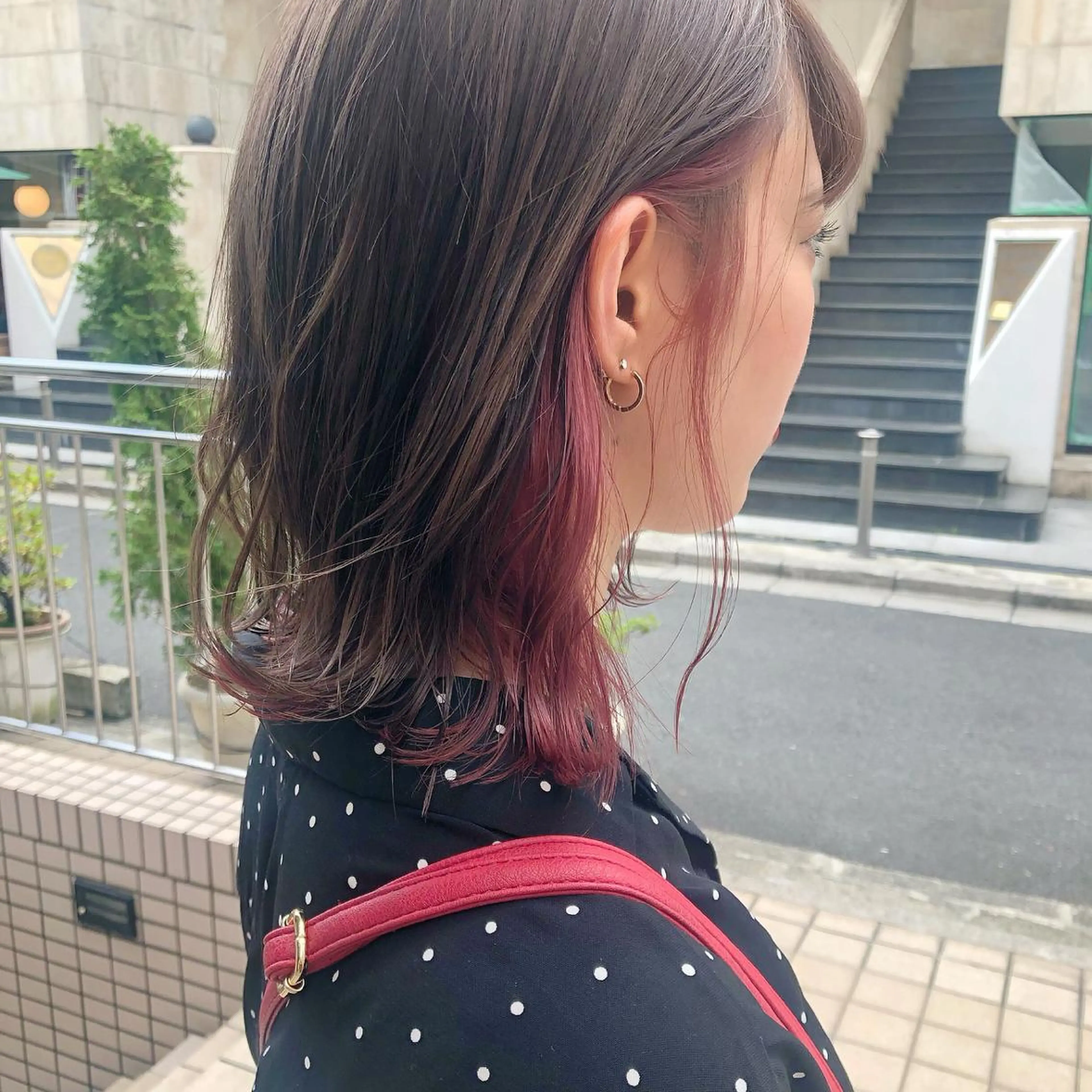 ミディアム カラー パーマ ヘアアレンジ メンズ キッズ ネイル マツエク・マツパ メンズインナーカラー インナーカラー 天神レイヤーカット No.1💖マユカのヘアスタイル