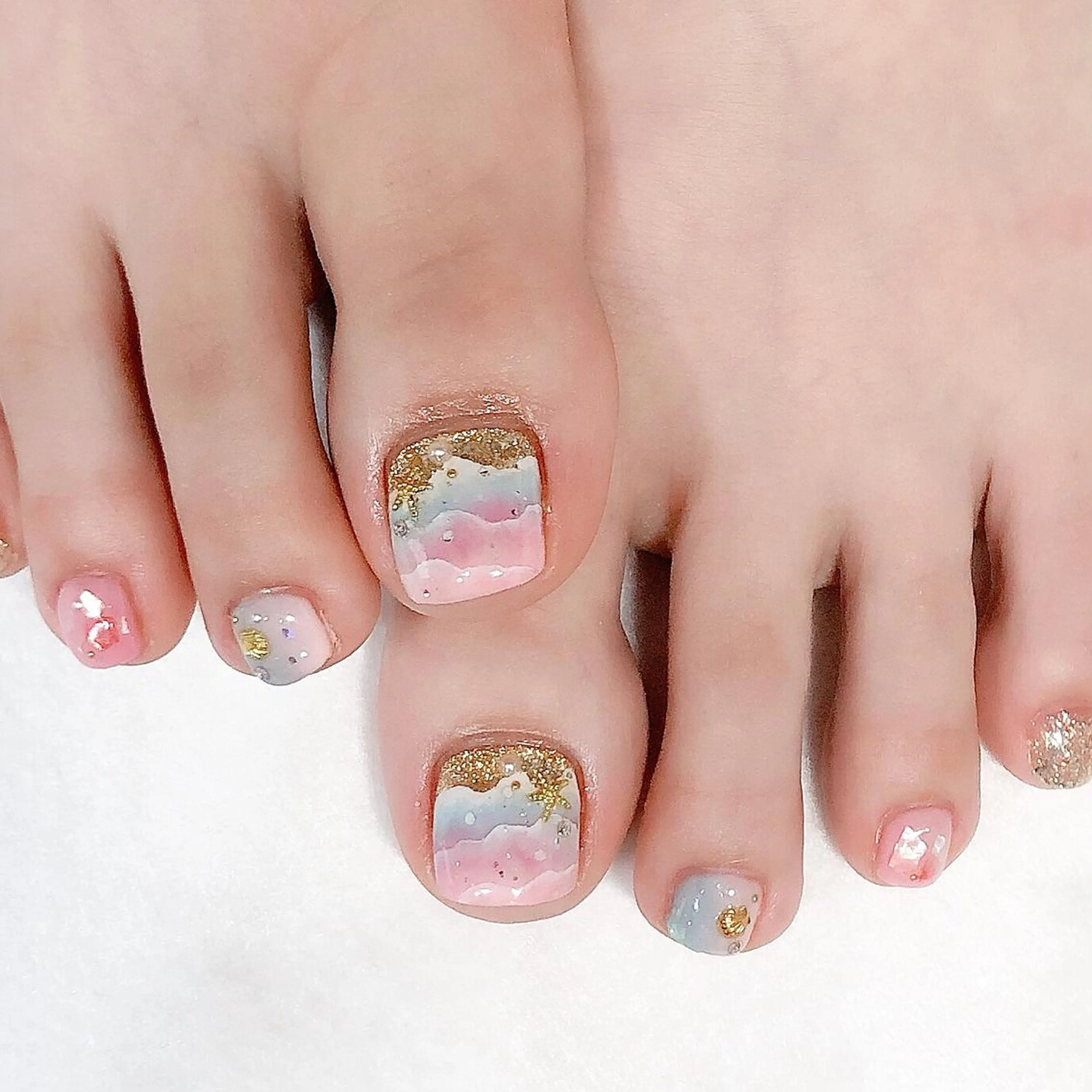 ネイル フットネイル ジェルネイル 東 千夏のネイルデザイン