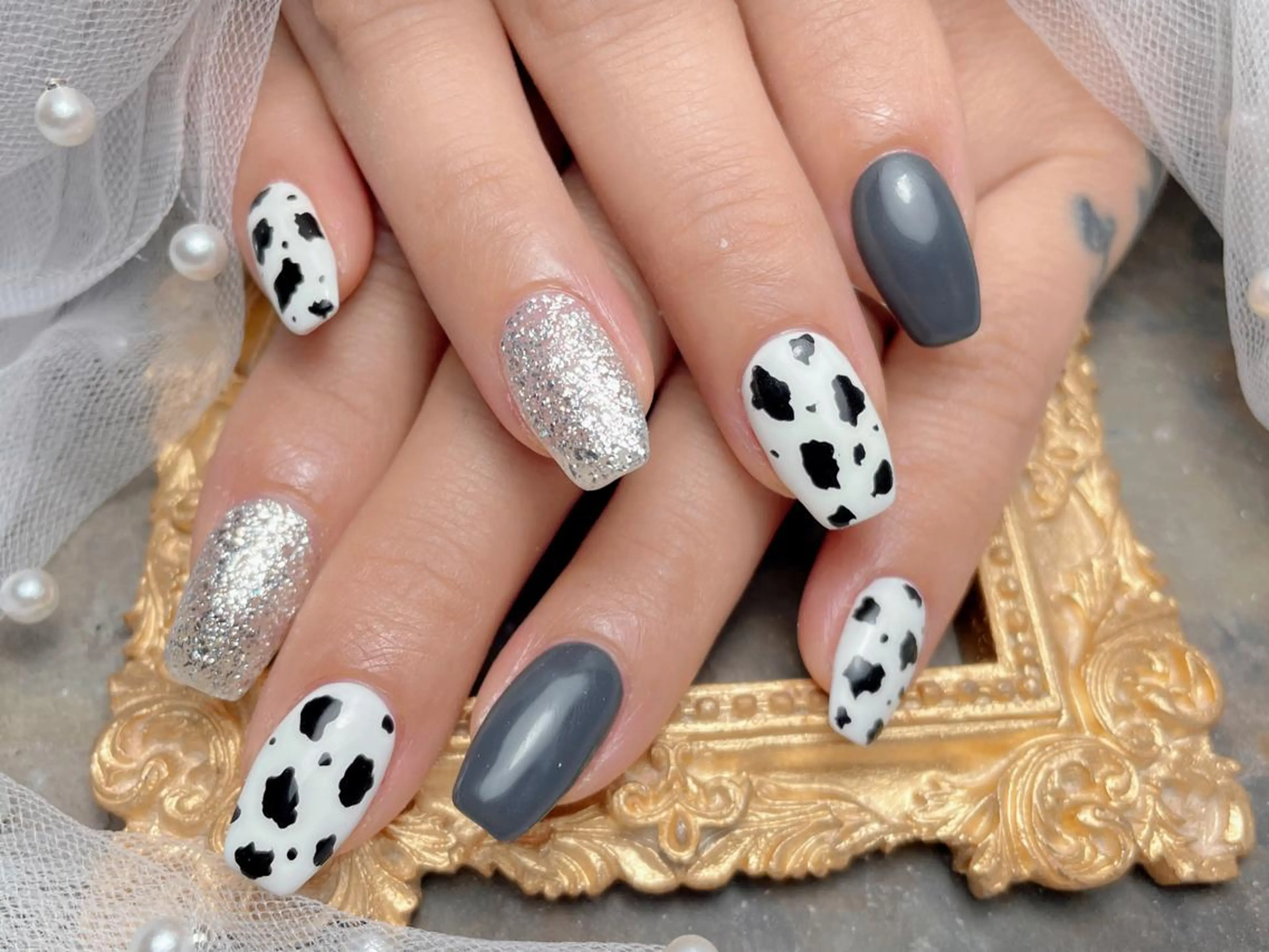 ネイル ハンドネイル マジック ミラーのネイルデザイン