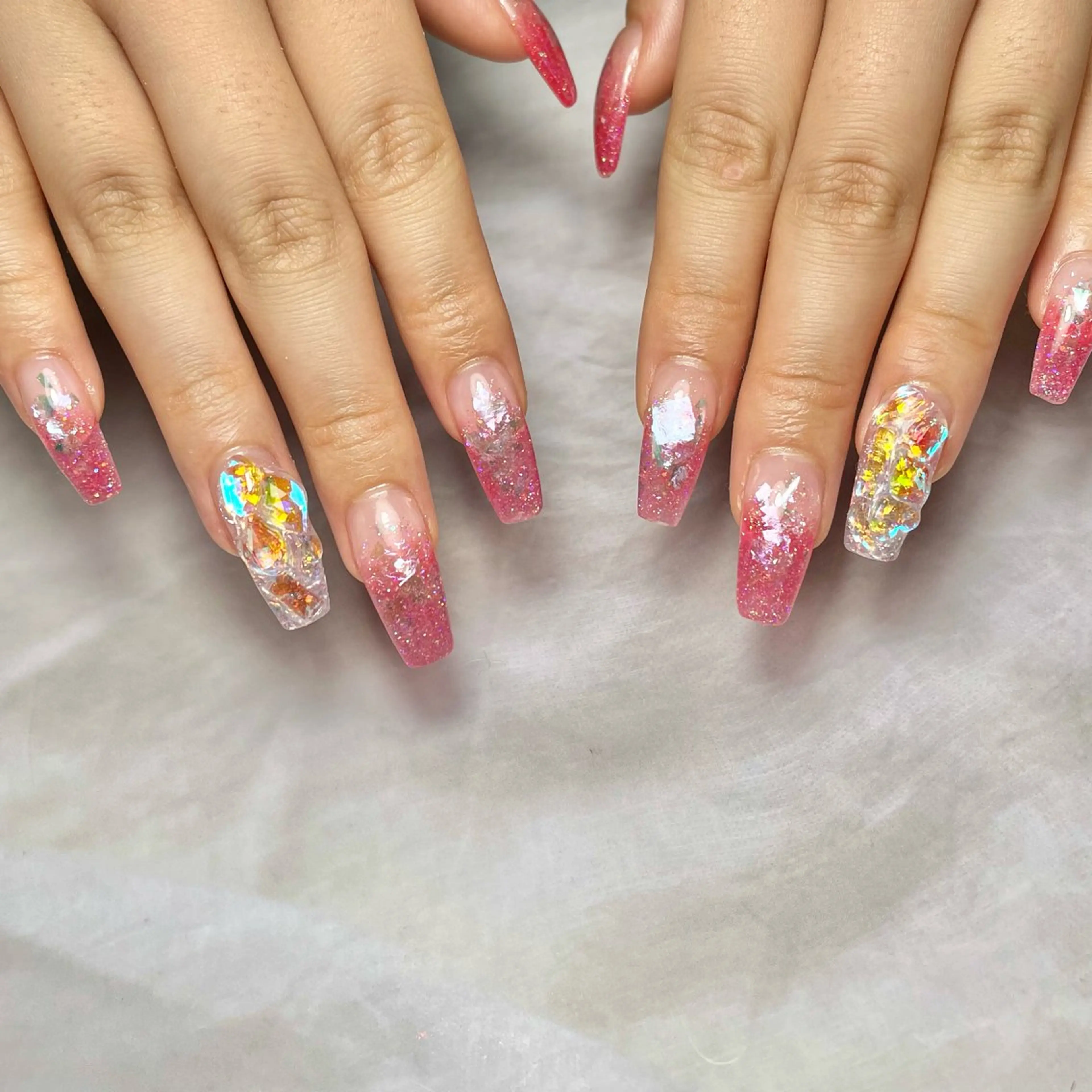 ネイル スカルプネイル シンプルネイル Reflection marikoのネイルデザイン