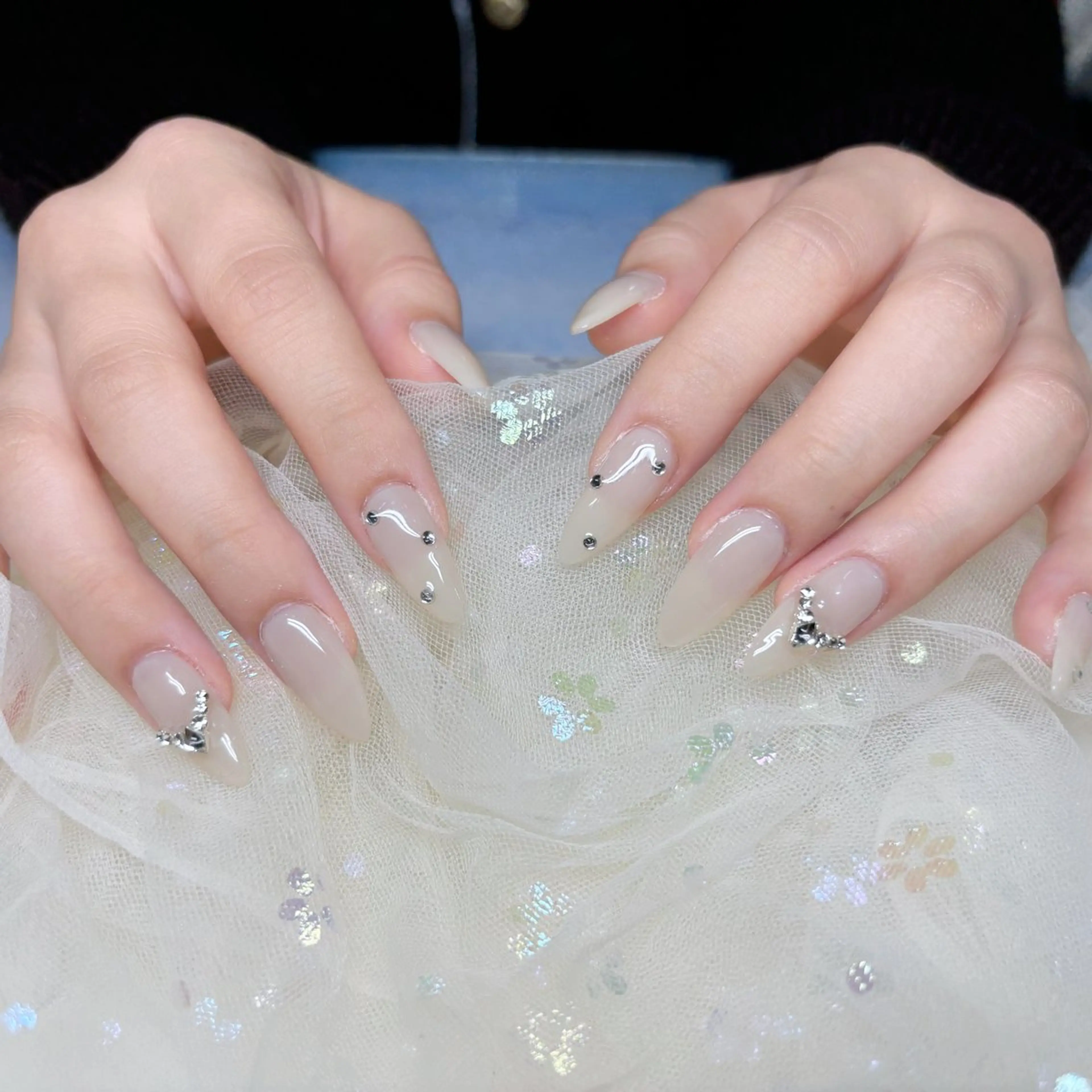 ネイル ハンドネイル H3 Nail Tsuki🦋💙のネイルデザイン