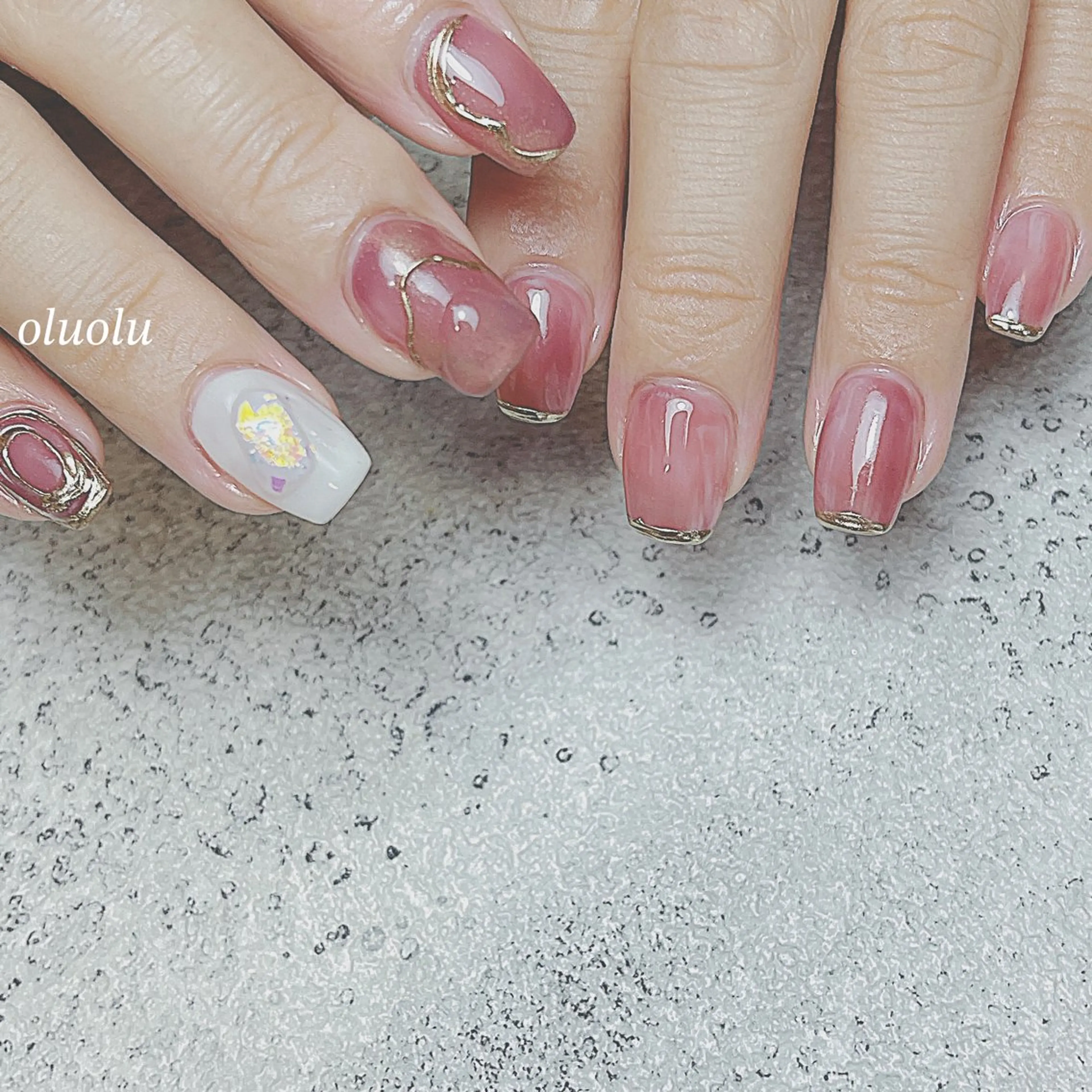 ネイル アートネイル フットネイル ミラーネイル ニュアンスネイル ぷっくりネイル ハンドネイル 大村 紬華のネイルデザイン