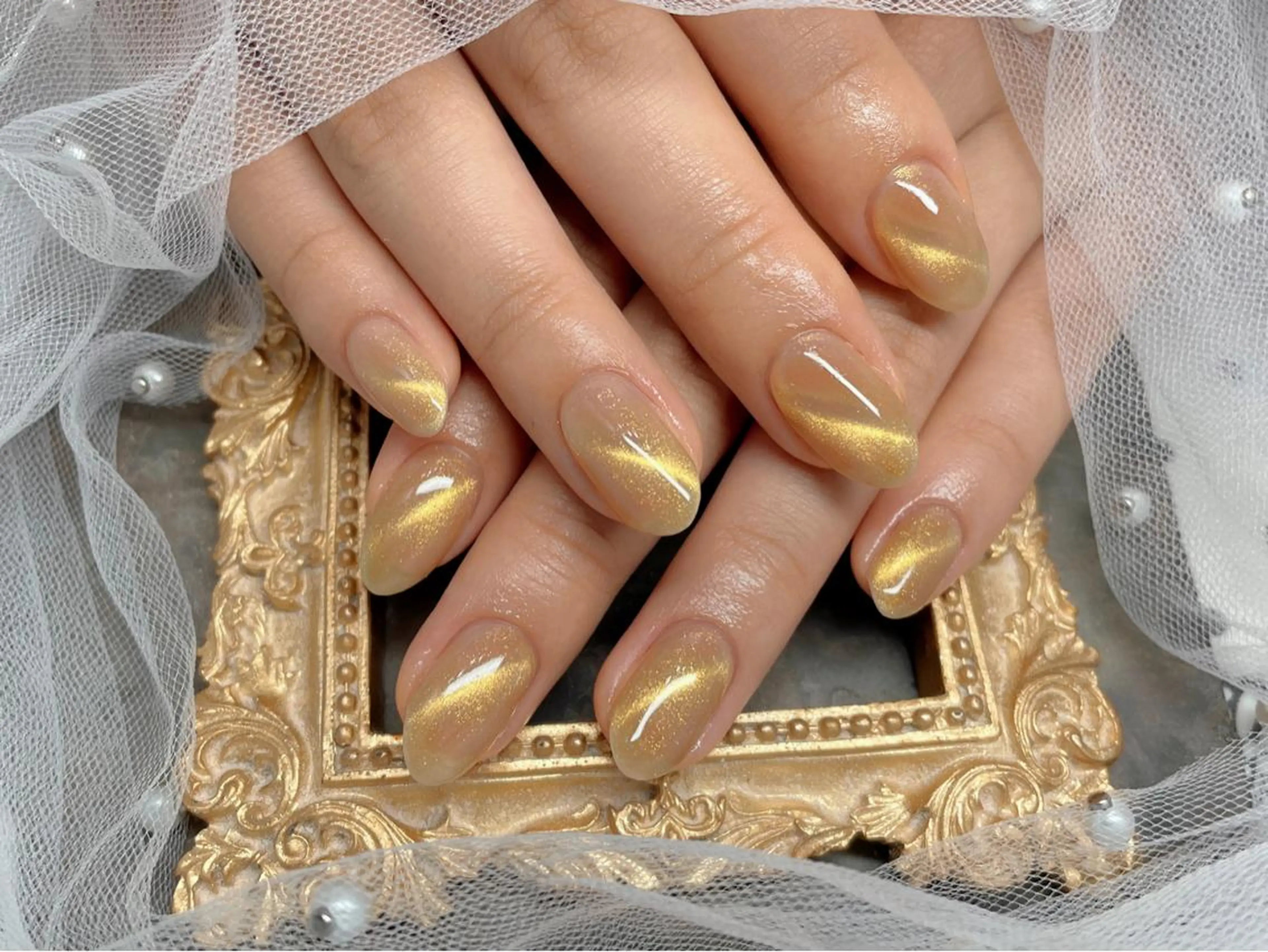 ネイル ハンドネイル マジック ミラーのネイルデザイン