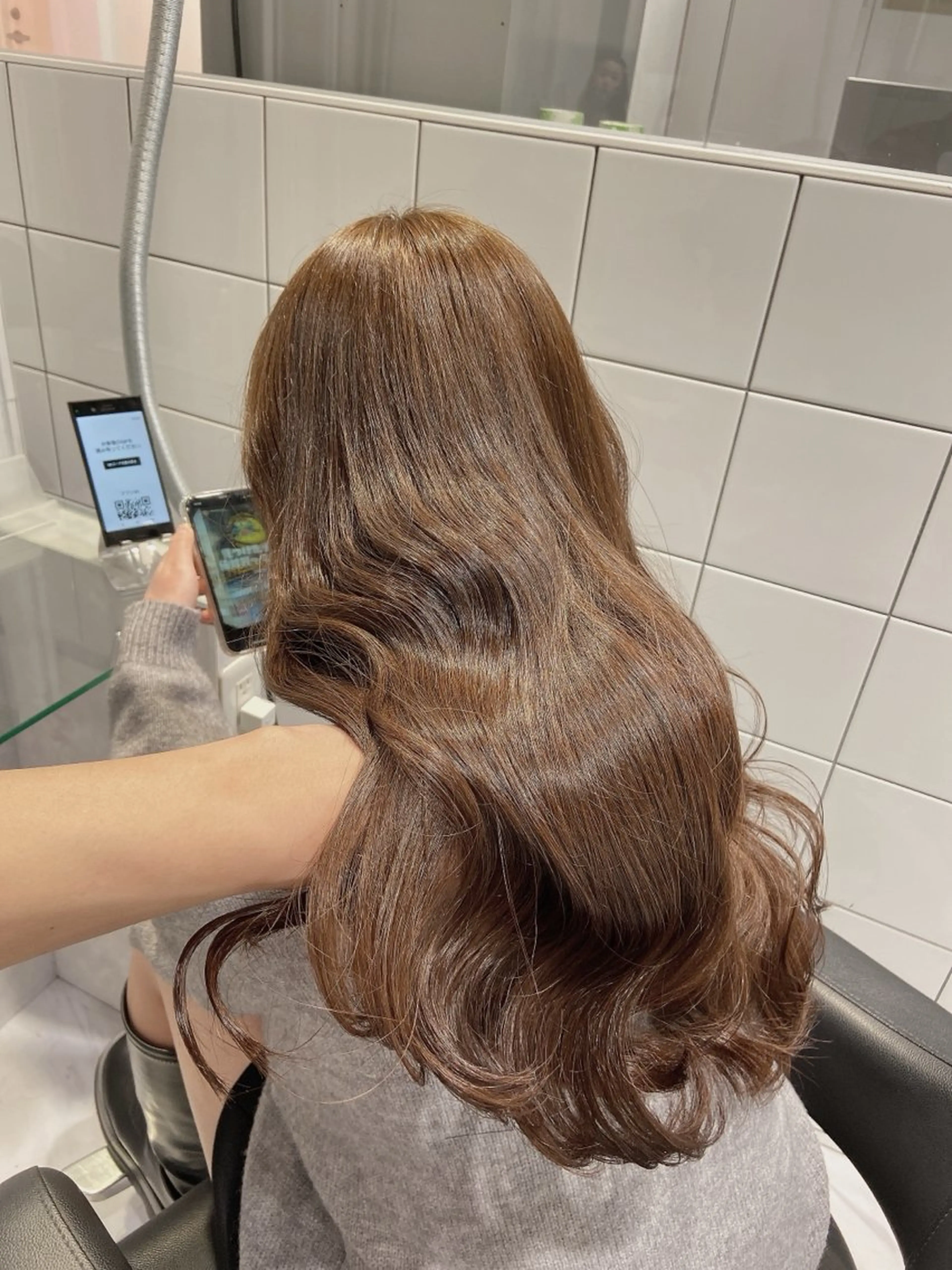 セミロング カラー ヘアカラー レイヤー✂︎赤み消し 髪質改善/井上健太のヘアスタイル