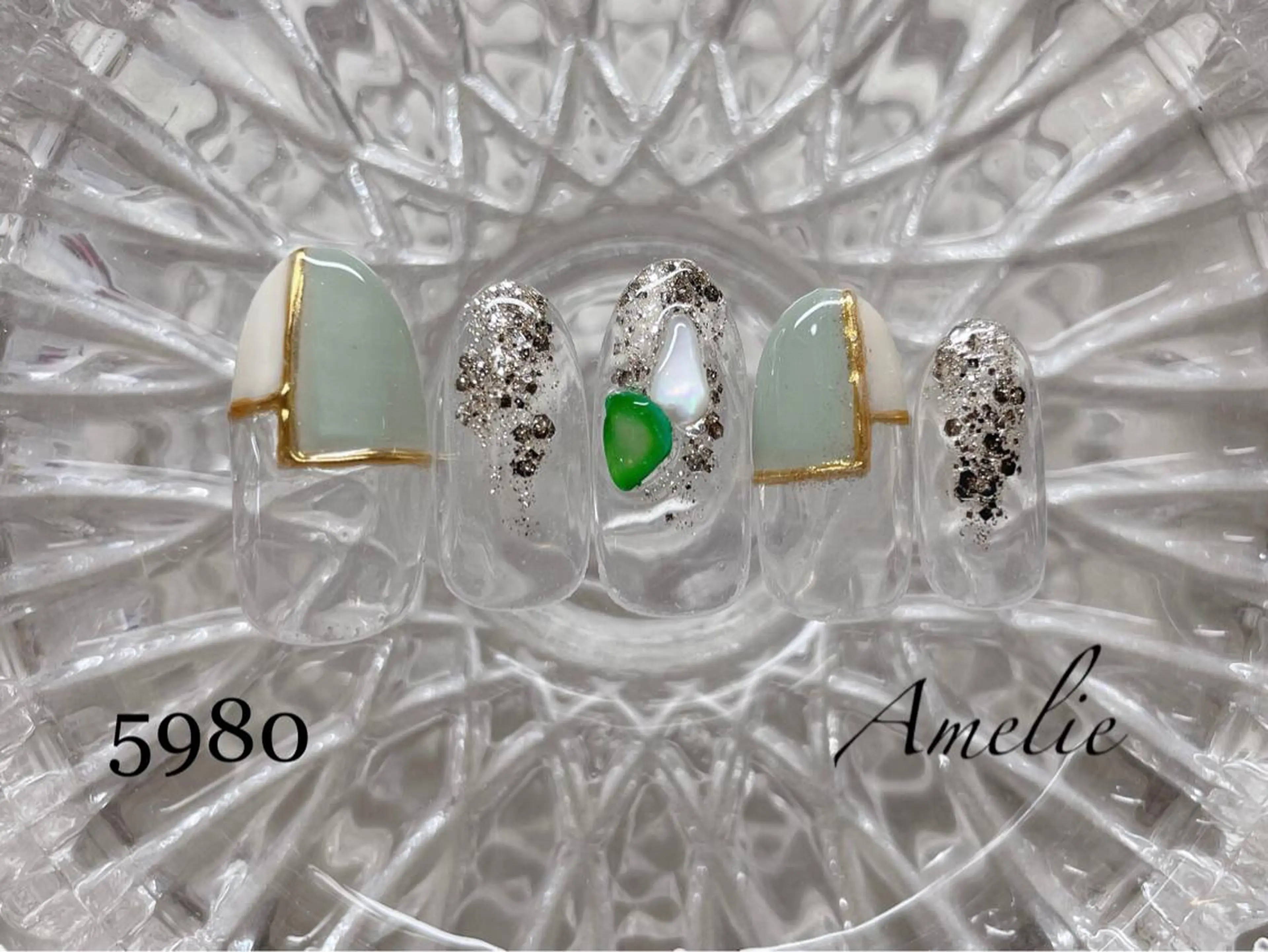 ネイル ハンドネイル いちじゅう あおいのネイルデザイン