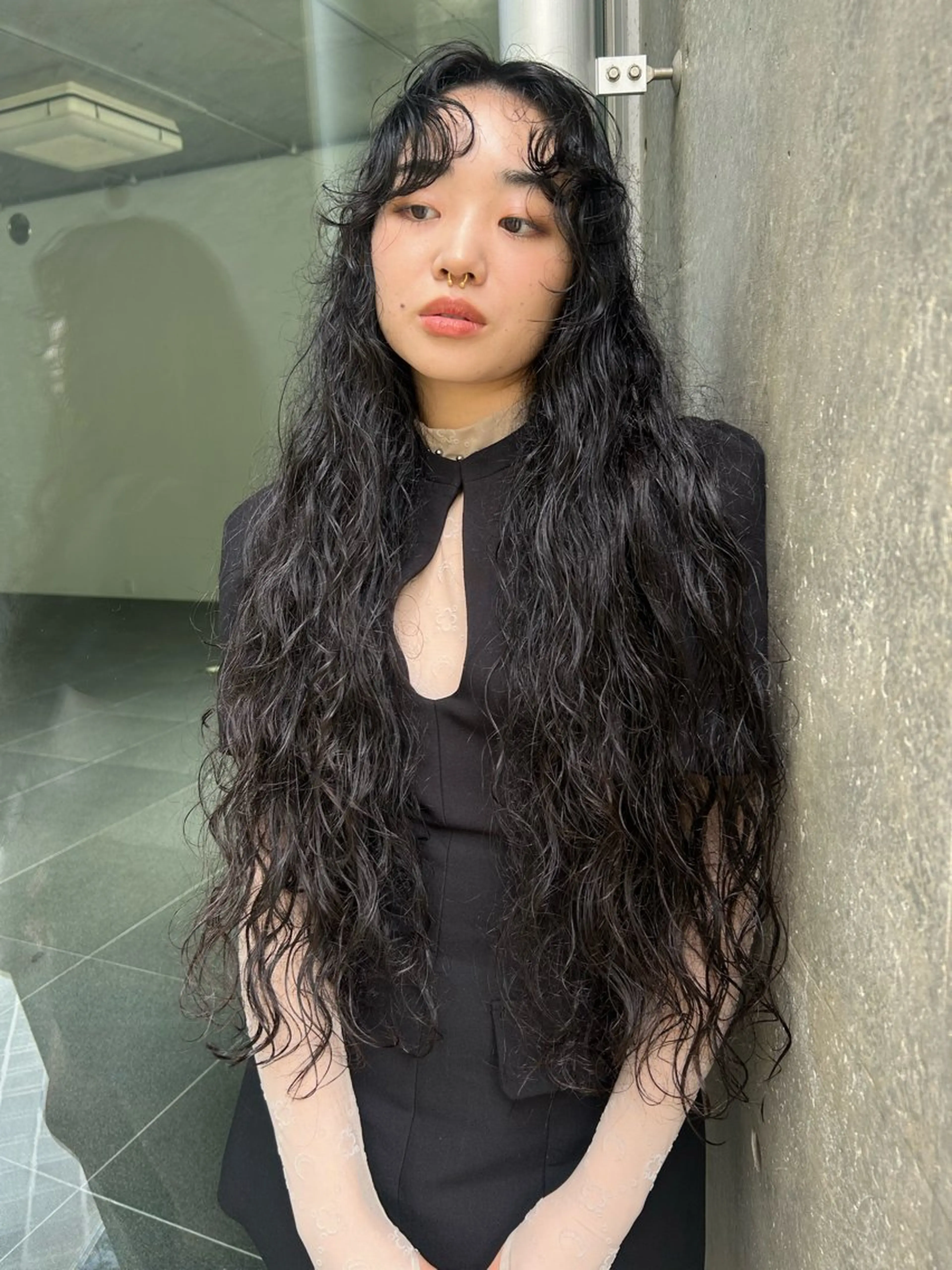 ロング パーマ 🩵透明感カラー🩵 yunaのヘアスタイル