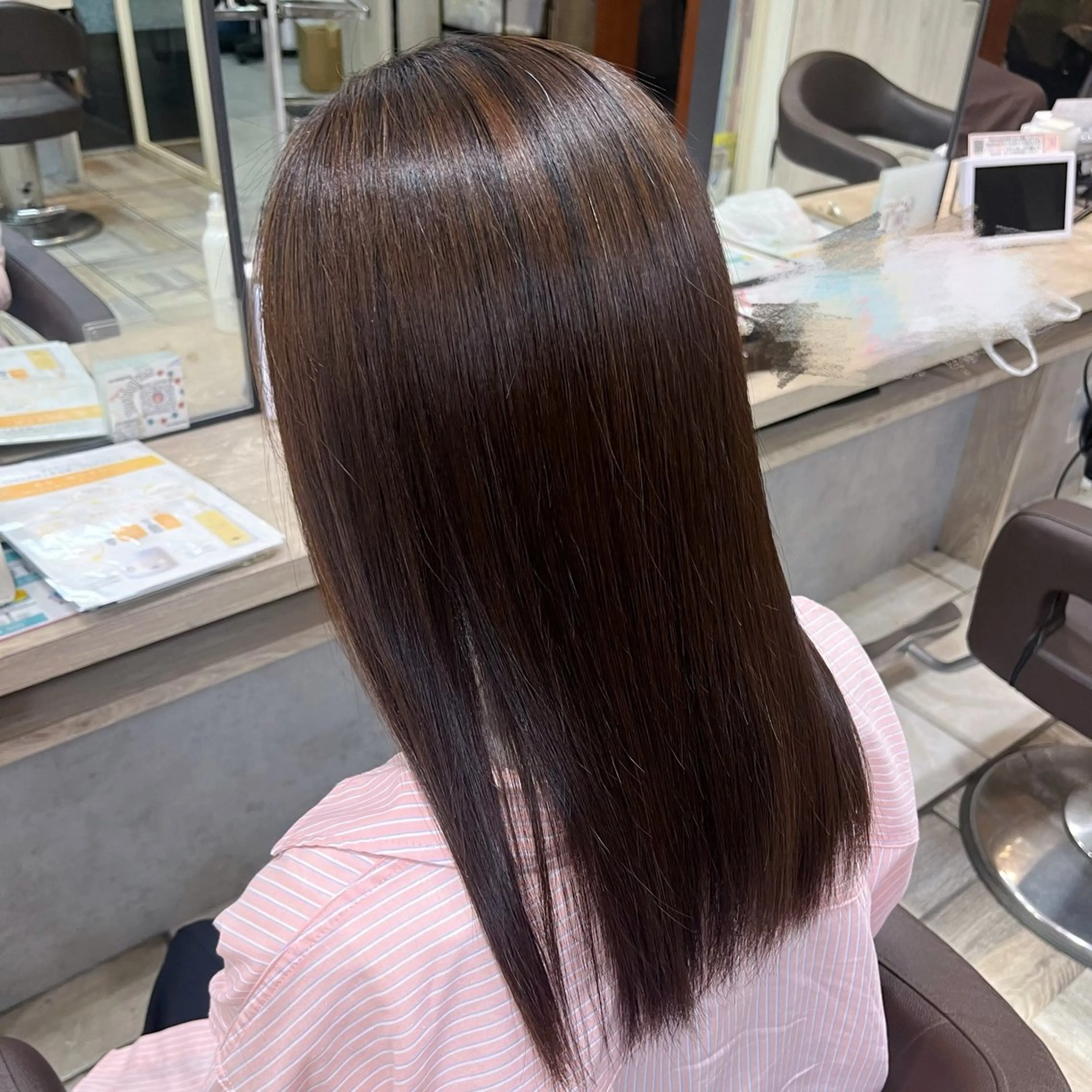 ロング 縮毛矯正 トリートメント 小川 夏実のヘアスタイル