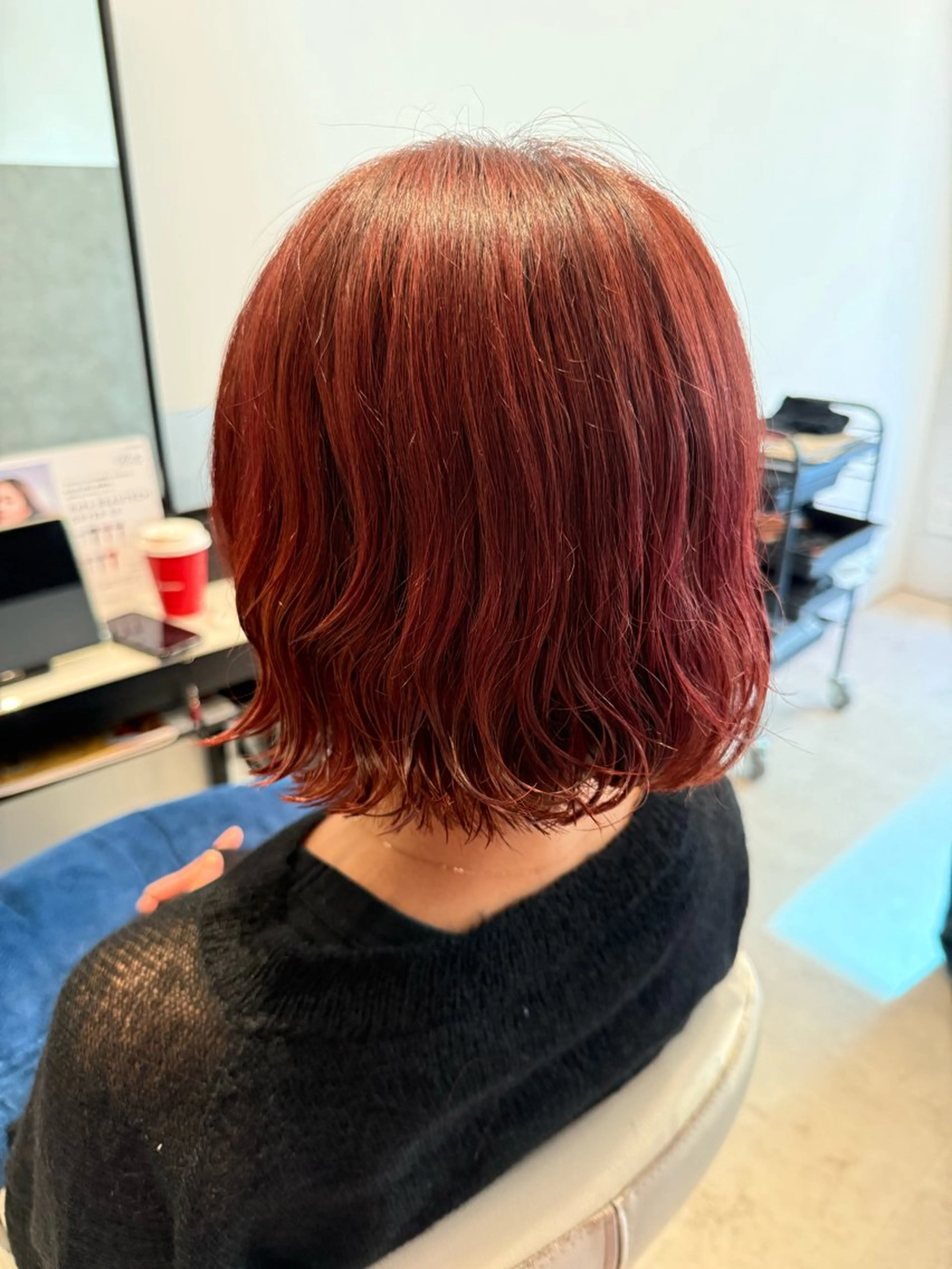 ミディアム カラー ハイライトカラー ハイライト ヘアカラー 高石 乃愛のヘアスタイル