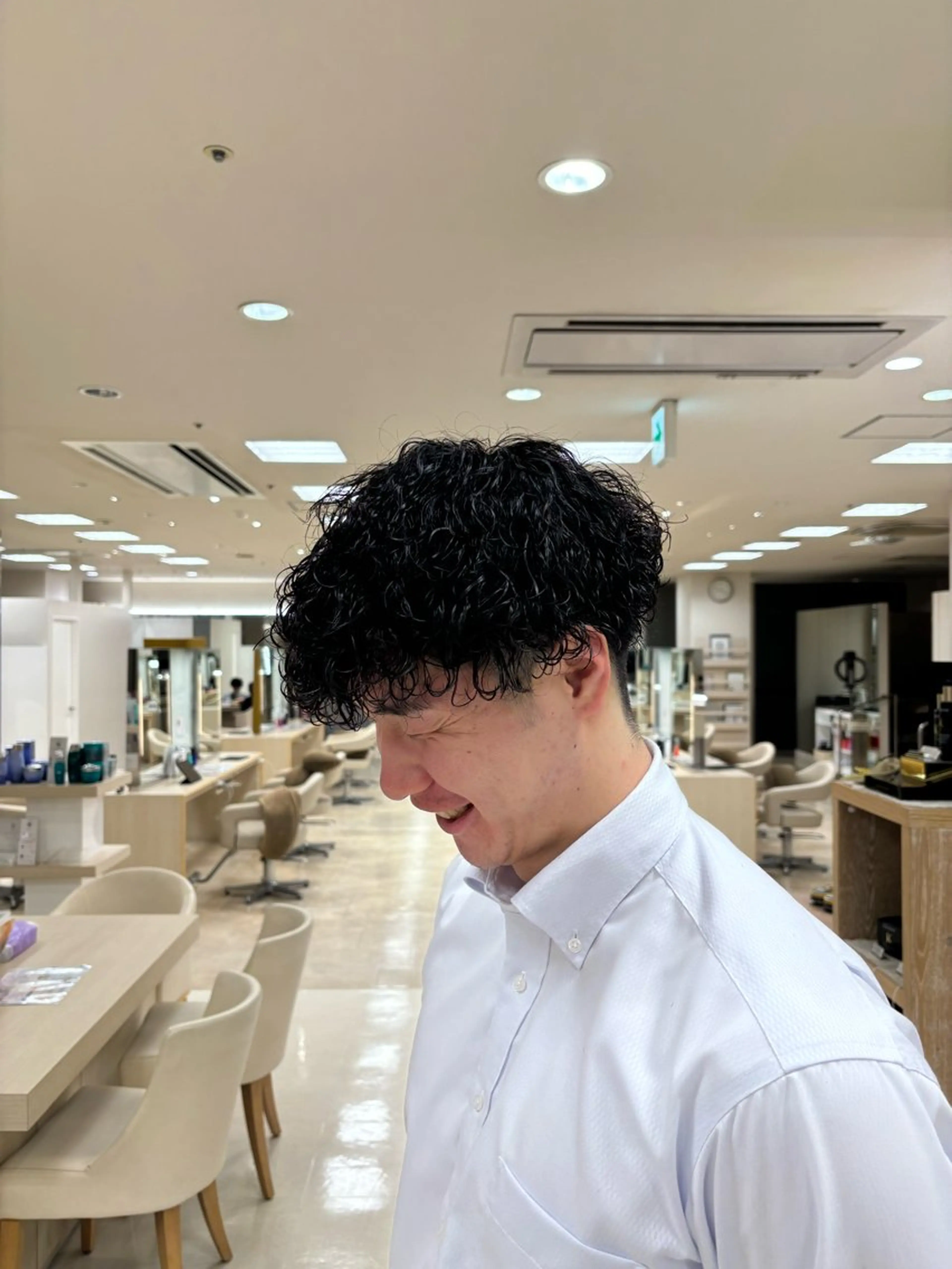 ショート パーマ メンズ 湘南/メンズパーマ/ ハイライト/ユチカのヘアスタイル