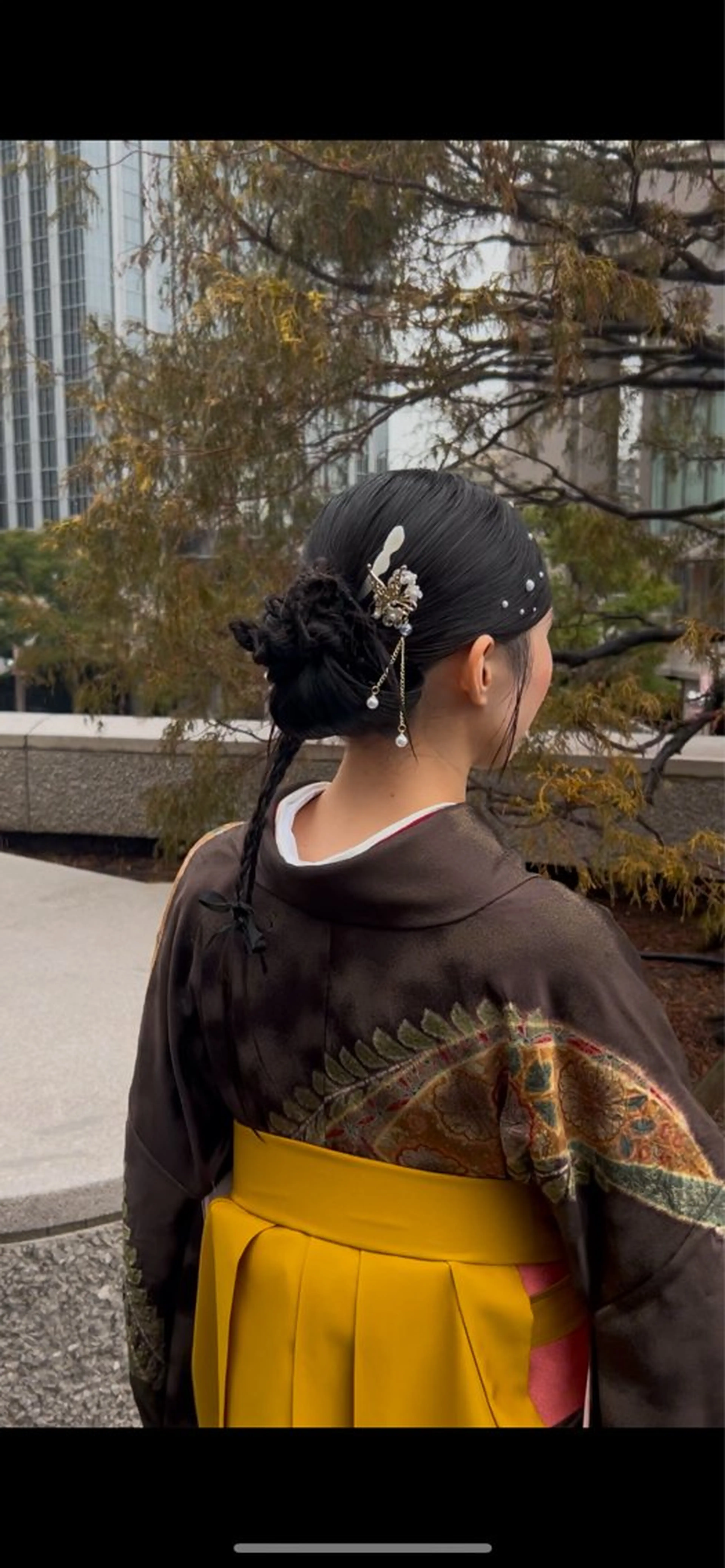 セミロング ヘアアレンジ 卒業式のヘアスタイル ヘアセット 🫧透明感ボブ/ ハイトーン.nanoのヘアスタイル