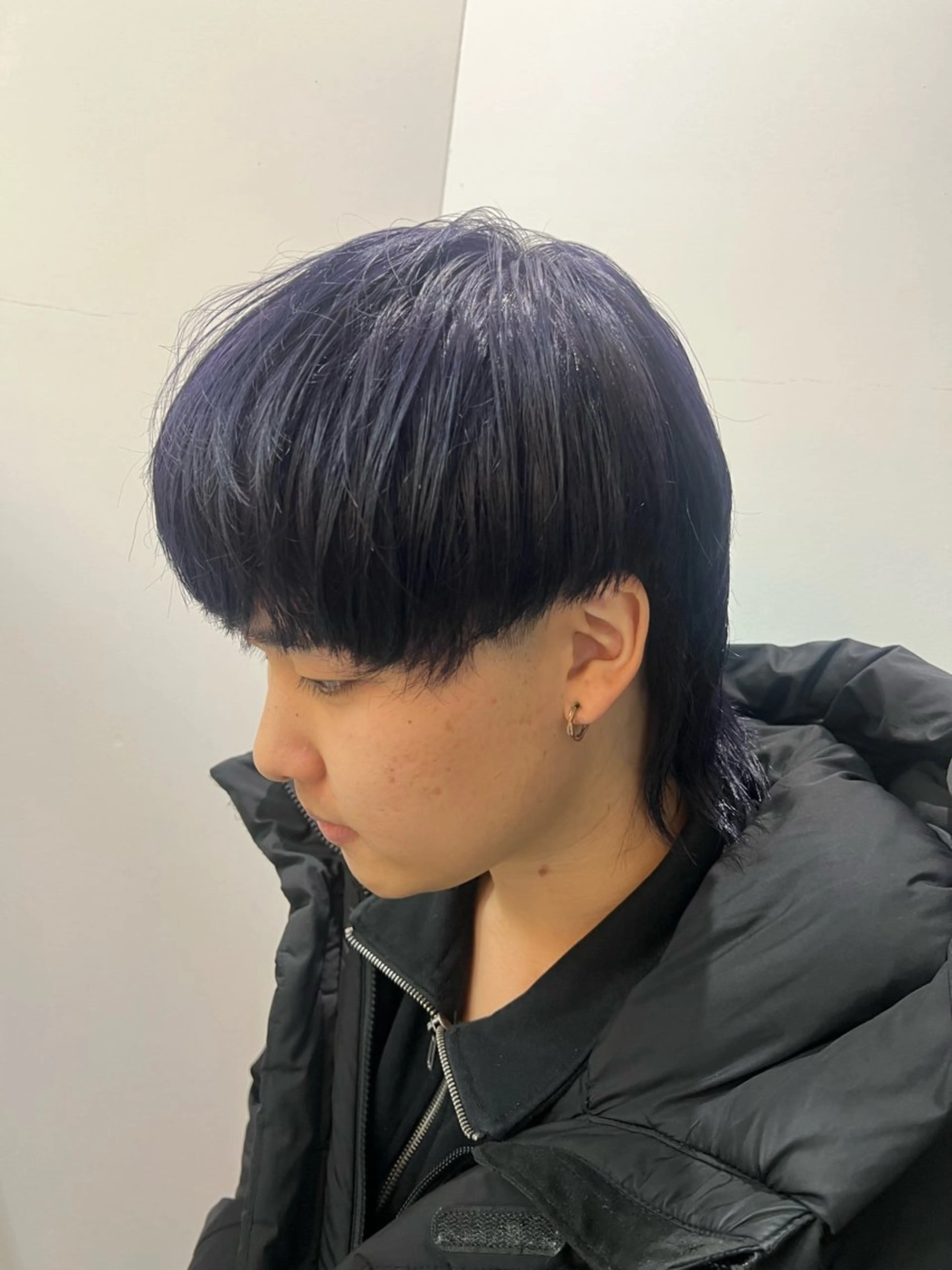 カラー メンズ カット ヘアカラー トリートメント ダブルカラー寒色系 ボリューム改善ハヤトのヘアスタイル