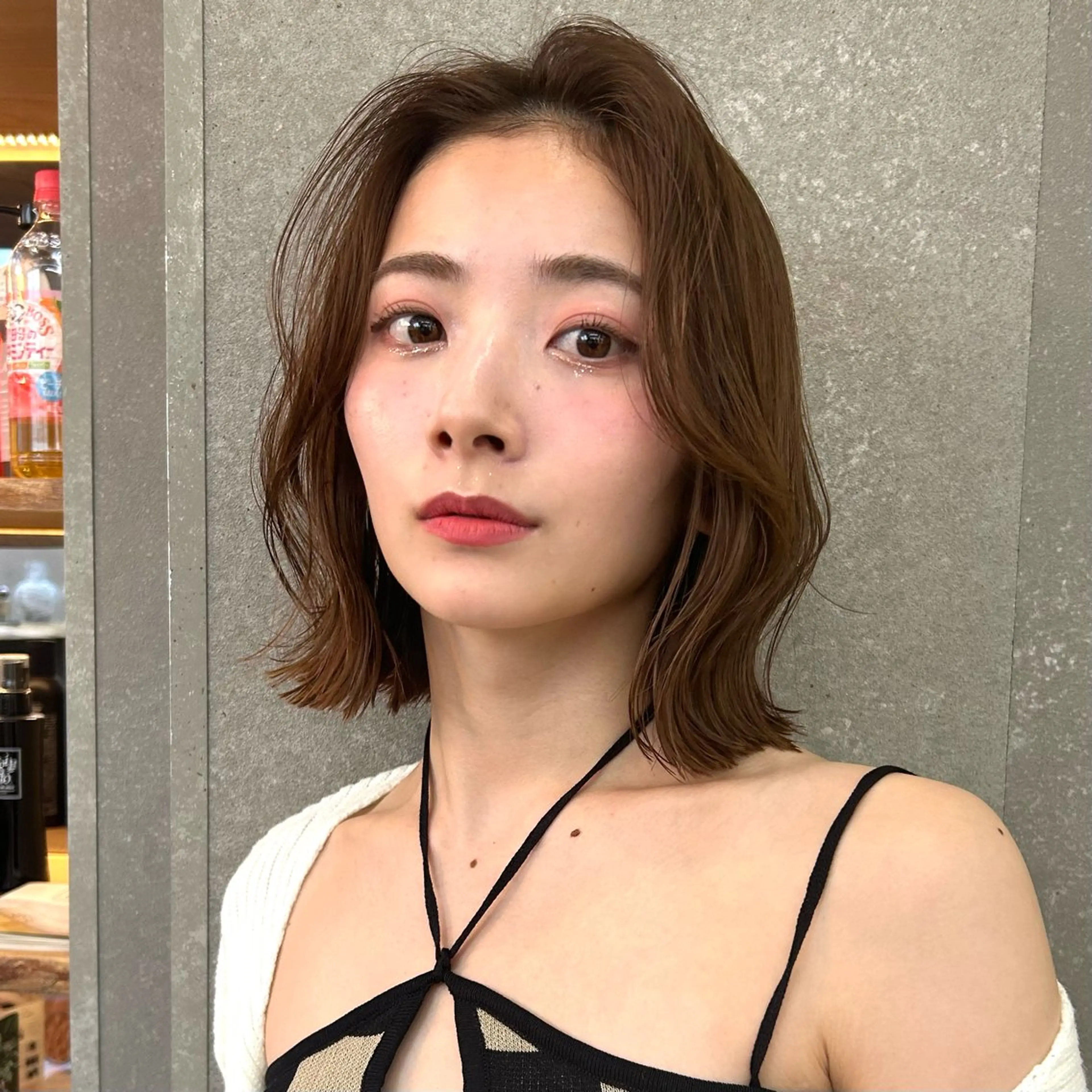 ミディアム ボブ くびれヘア 韓国風ヘア ボブ/くびれボブ/ 髪質改善/Ru-kaのヘアスタイル