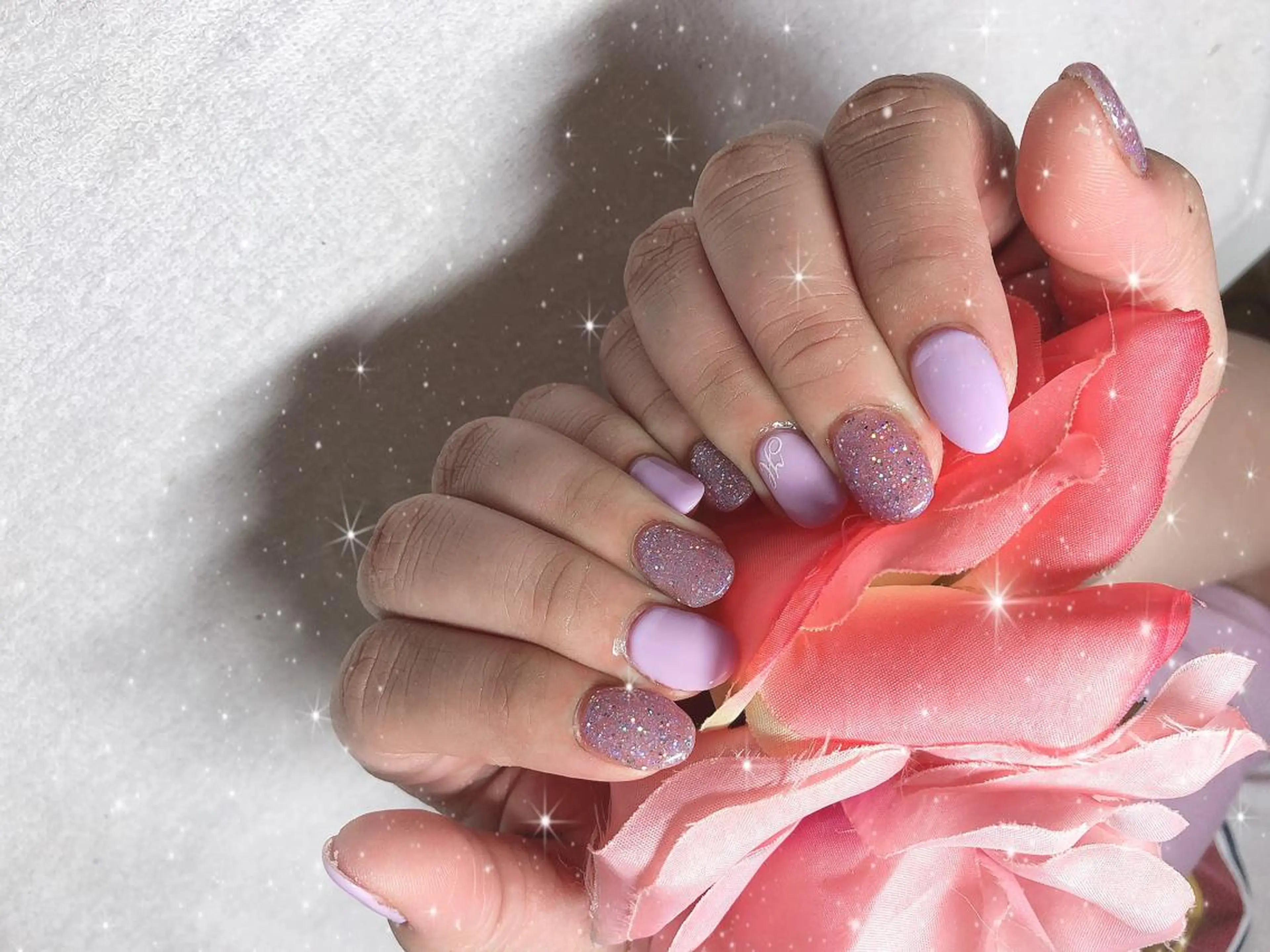 ショート ネイル ハンドネイル 《LB》ラブリエ Nail&eyeのマツエク・マツパデザイン